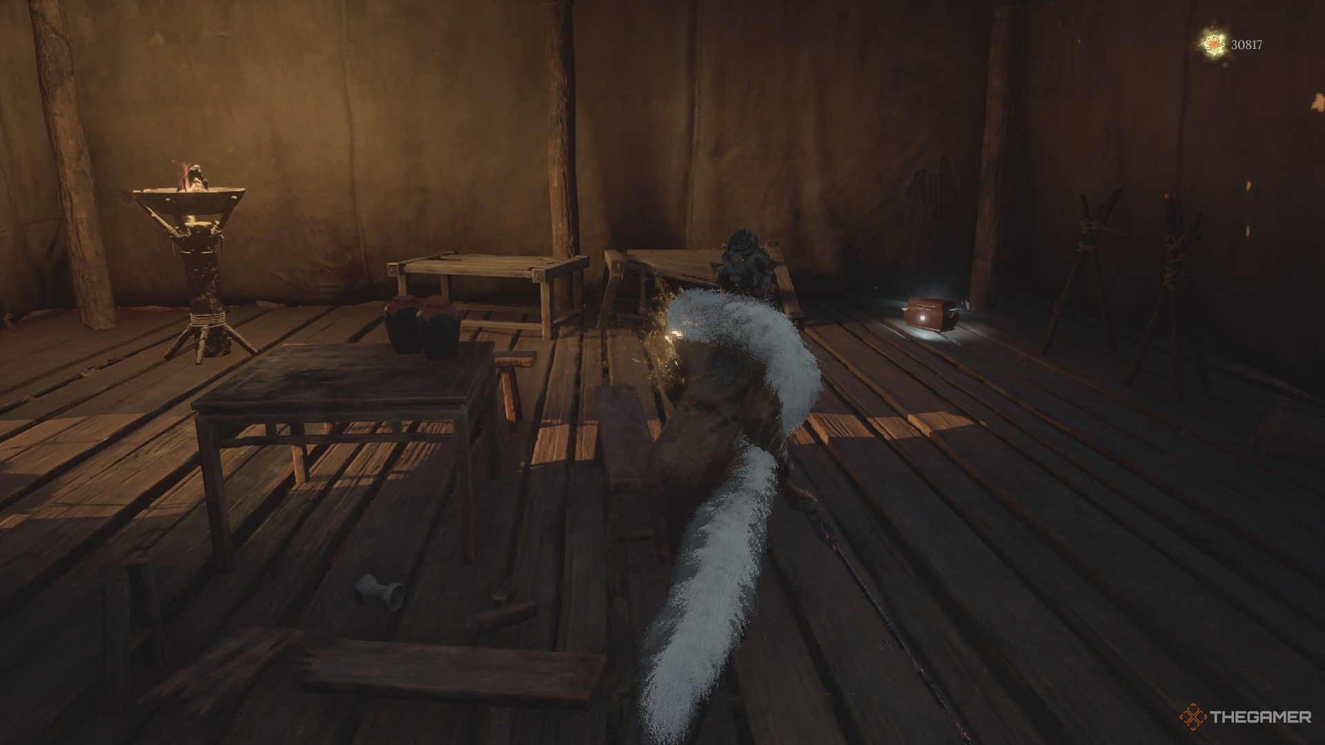 Wuchang finds a chest with the Thunder Pendant in a tent on Mt. Zhenwu in Wuchang: Fallen Feathers.