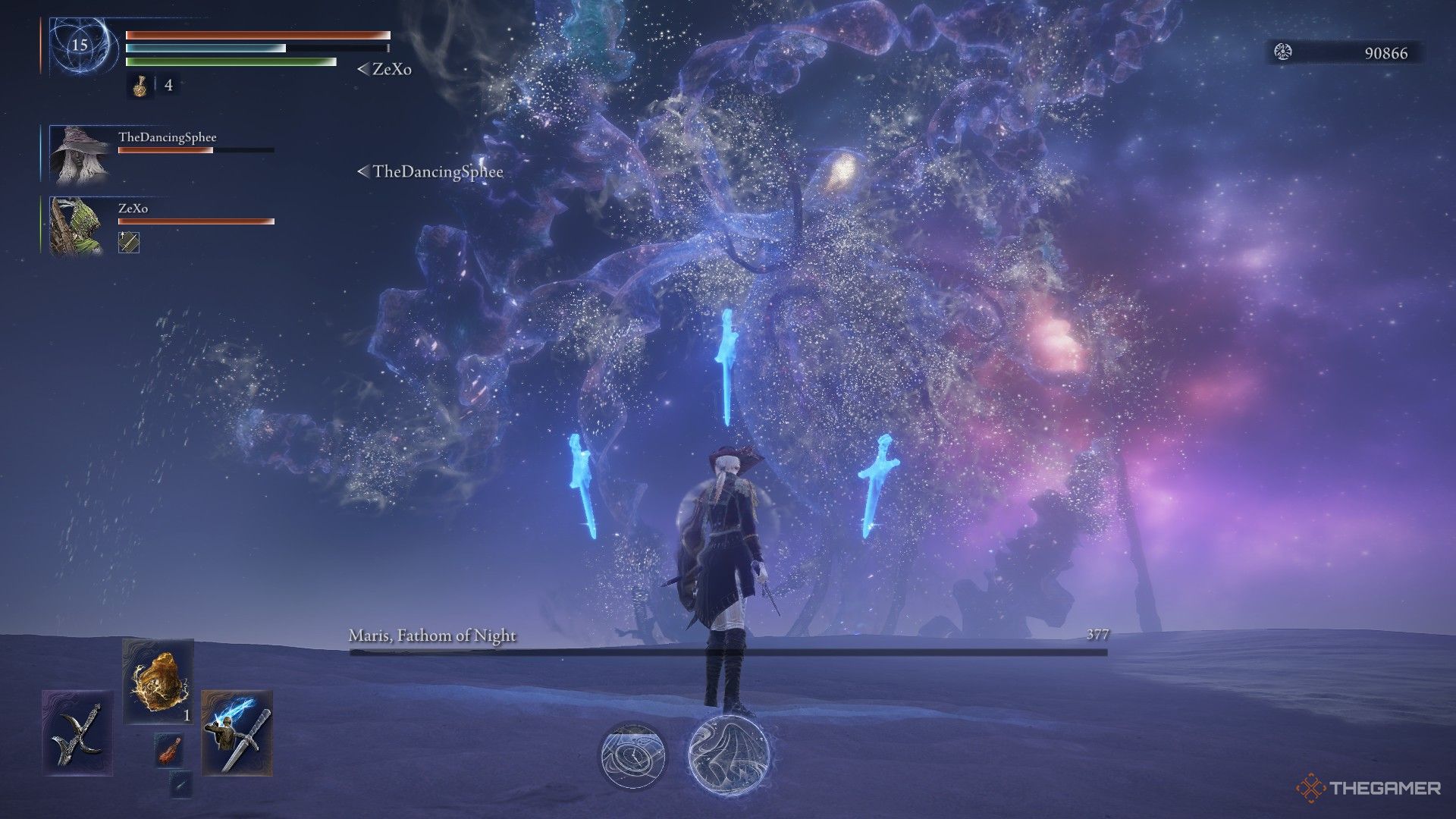 Duchess defeats the Augur Everdark Sovereign in Elden Ring Nightreign.
