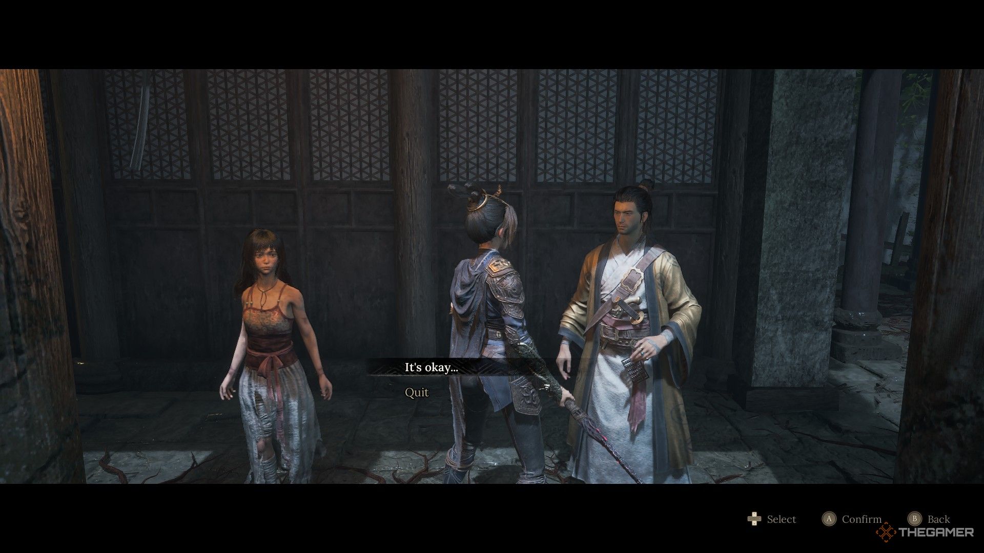 Wuchang tells He Youzai everything is okay in Wuchang: Fallen Feathers.