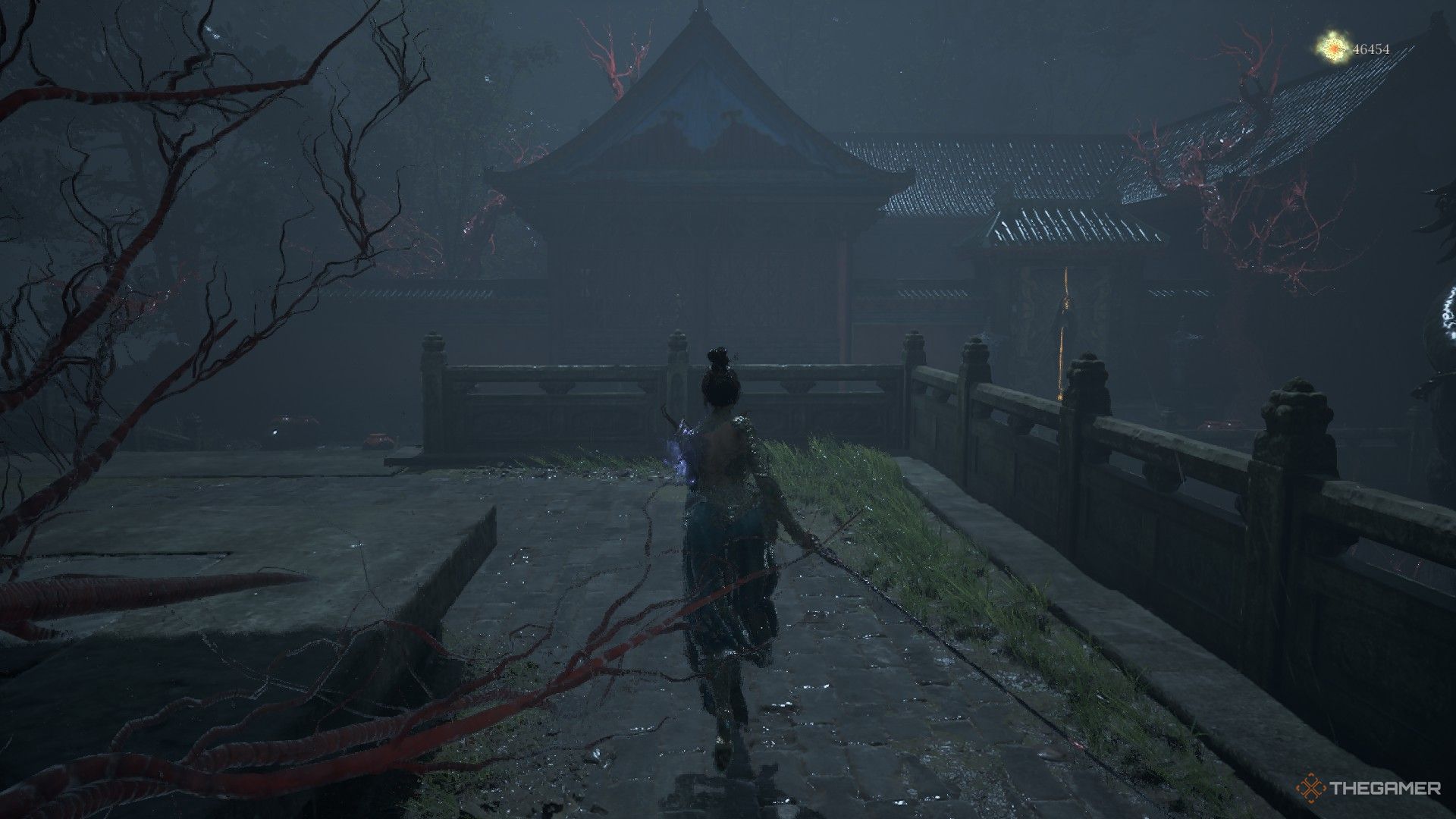 Wuchang runs through the Tang Emperor's Palce toward the Palace Vegetable Garden Benediction Door in Wuchang: Fallen Feathers.