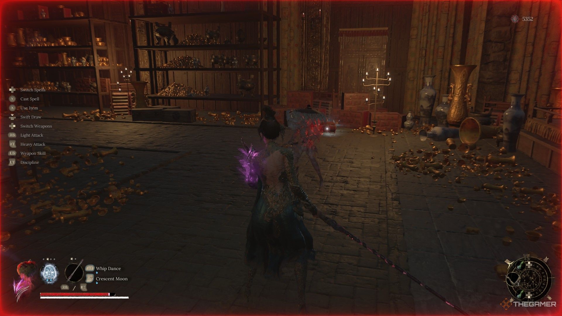 Wuchang discovers an Inner Demon inside the Snowfall Palace secret treasury in Wuchang: Fallen Feathers.