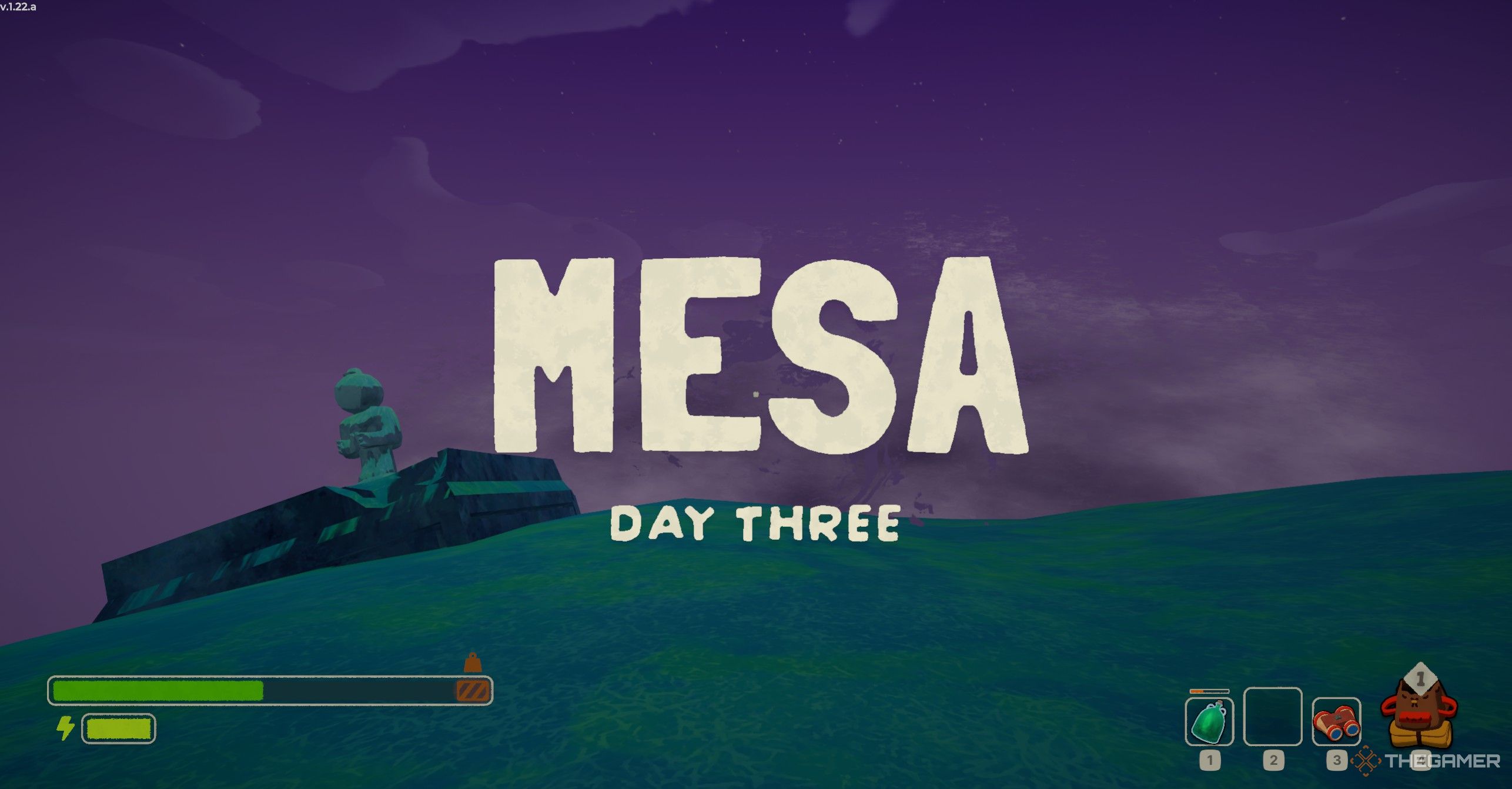 Peak screen showing you have entered the Mesa.