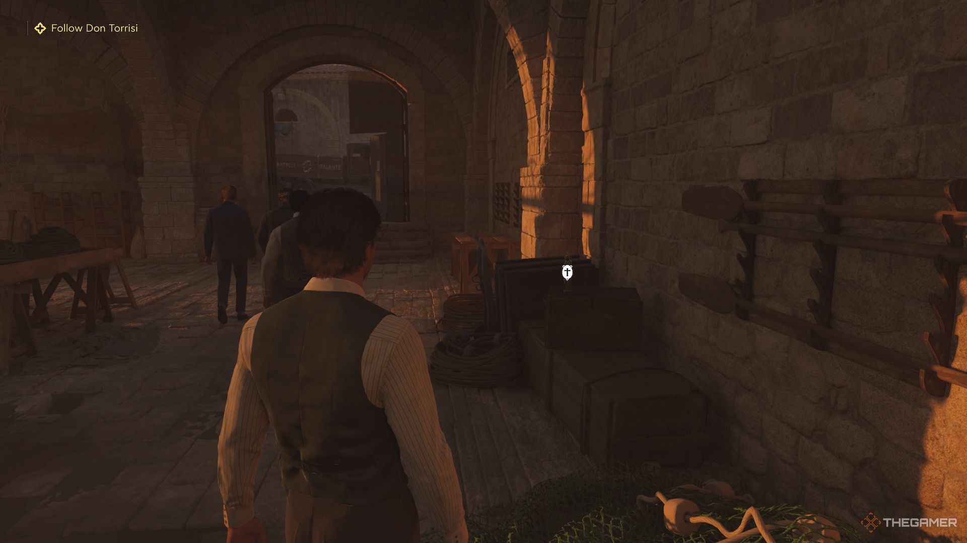 A charm on a box, near a wall in Mafia The Old Country.