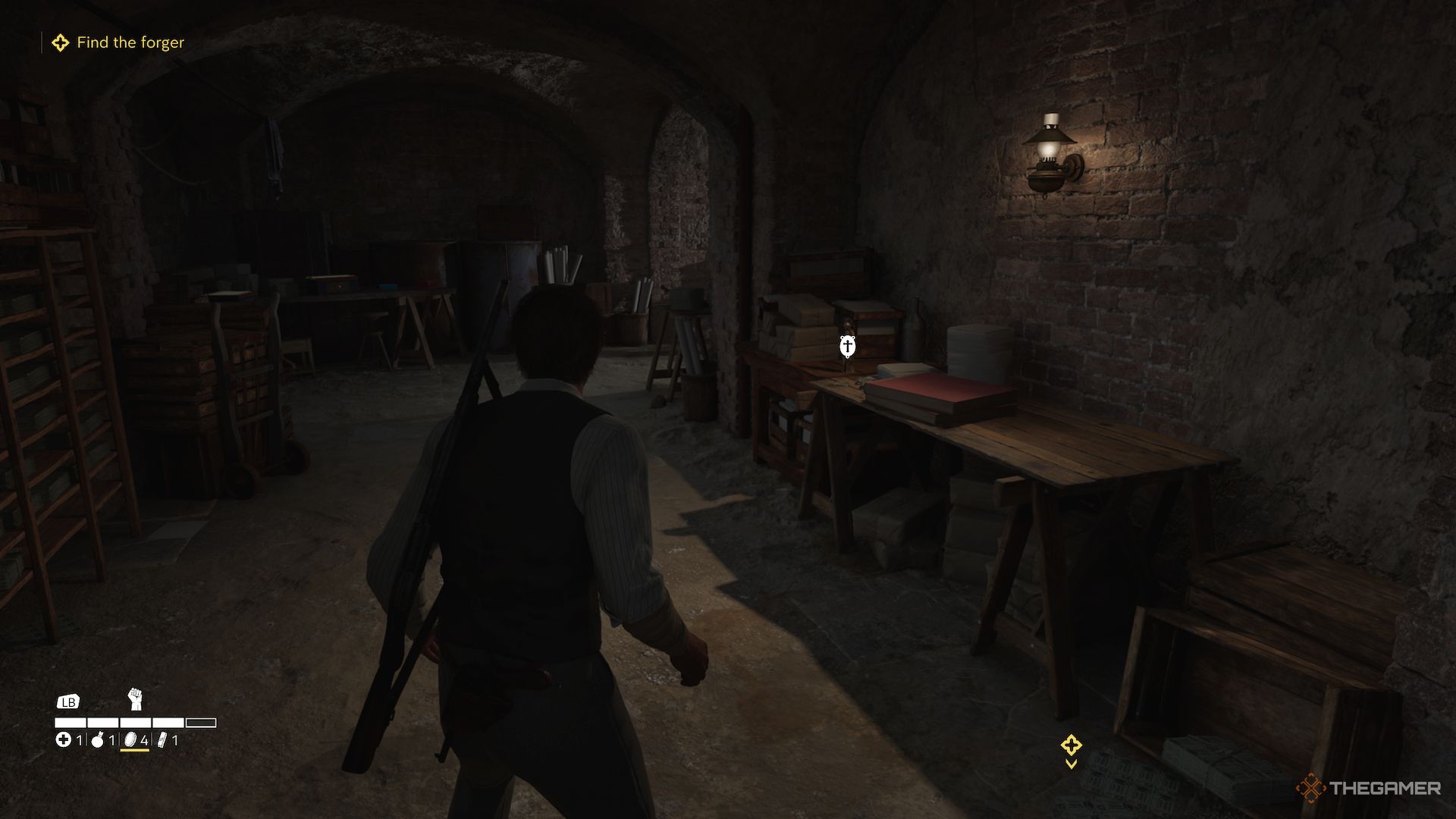 A charm on a table in Mafia The Old Country.