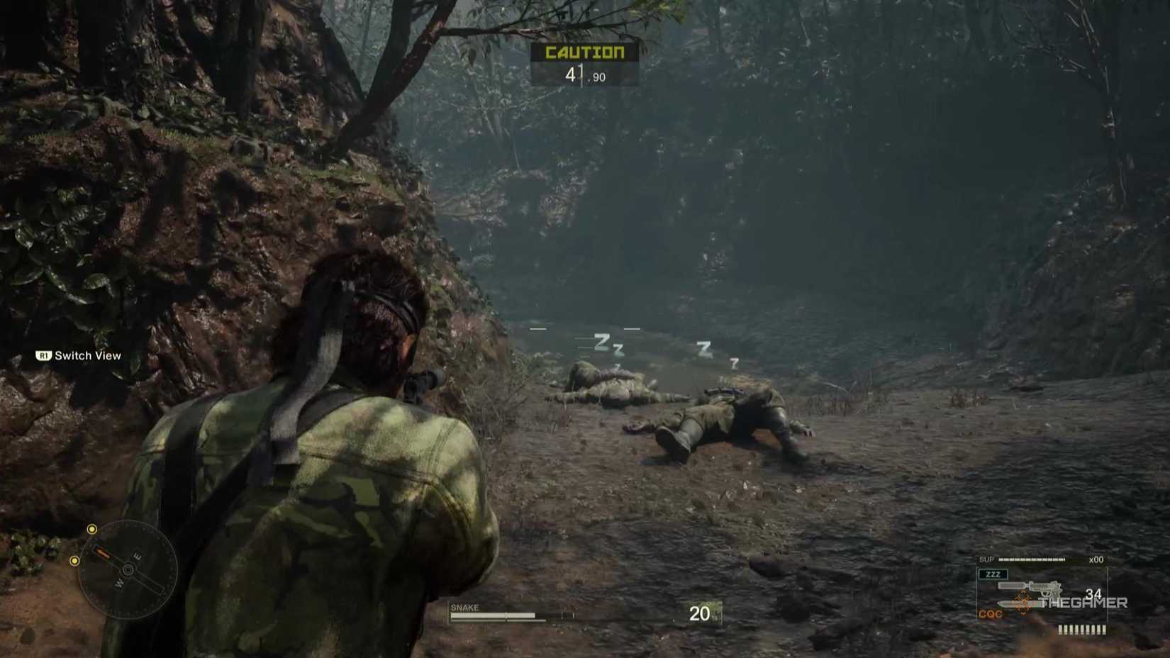 A couple of guards are sleeping in Metal Gear Solid Delta Snake Eater.