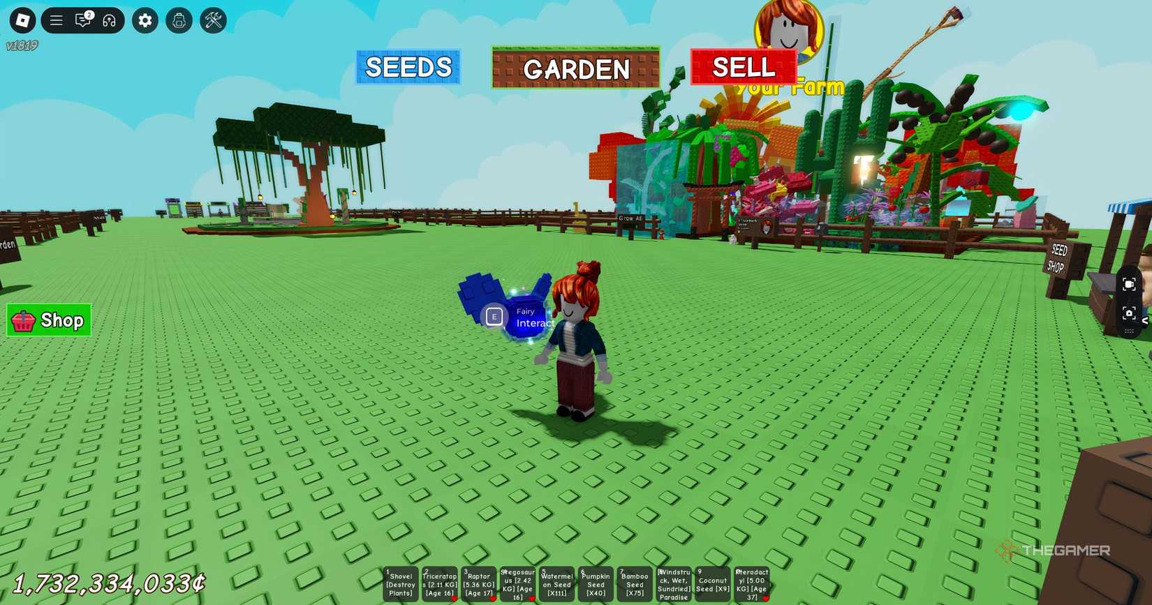 A fairy in Grow a Garden.