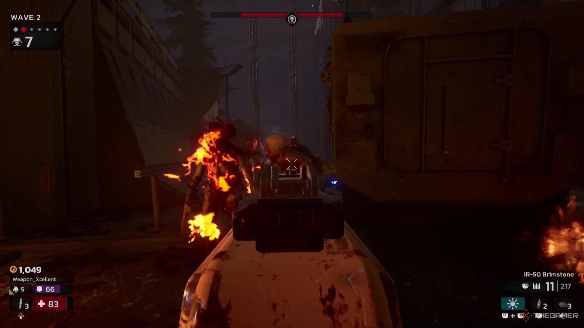A group of enemies ignite in Killing Floor 3.