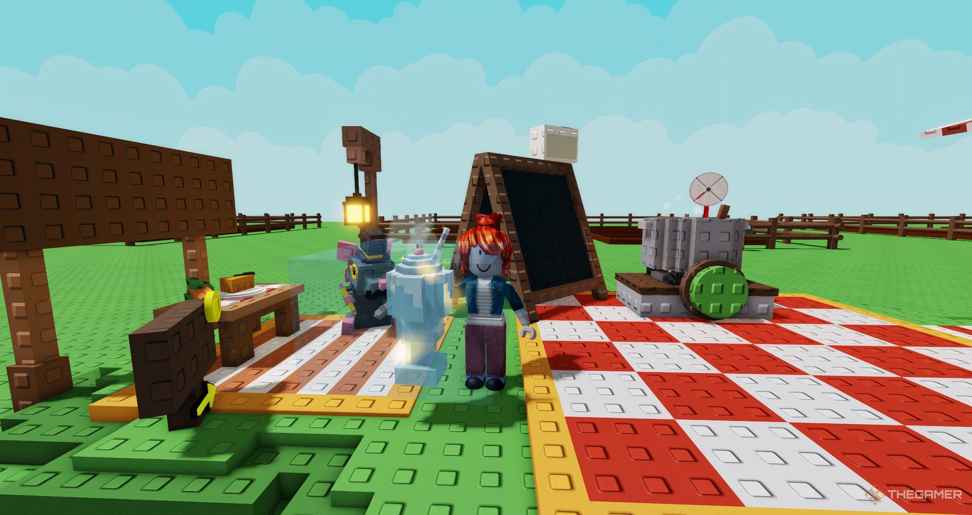 A player holding mutated food in Roblox Grow a Garden.