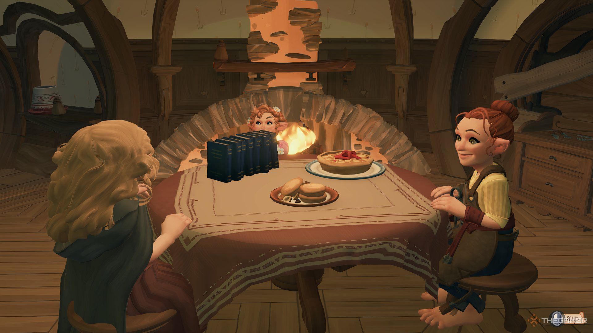 A shared meal is taking place in Tales of the Shire.