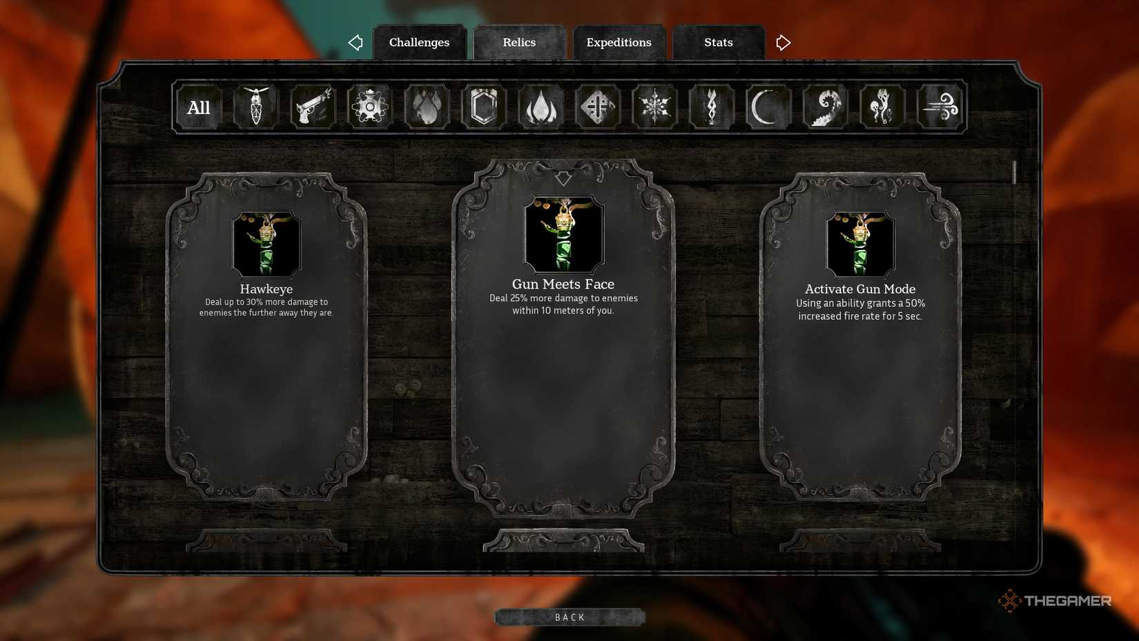 The logbook in Abyssus showing three charms.