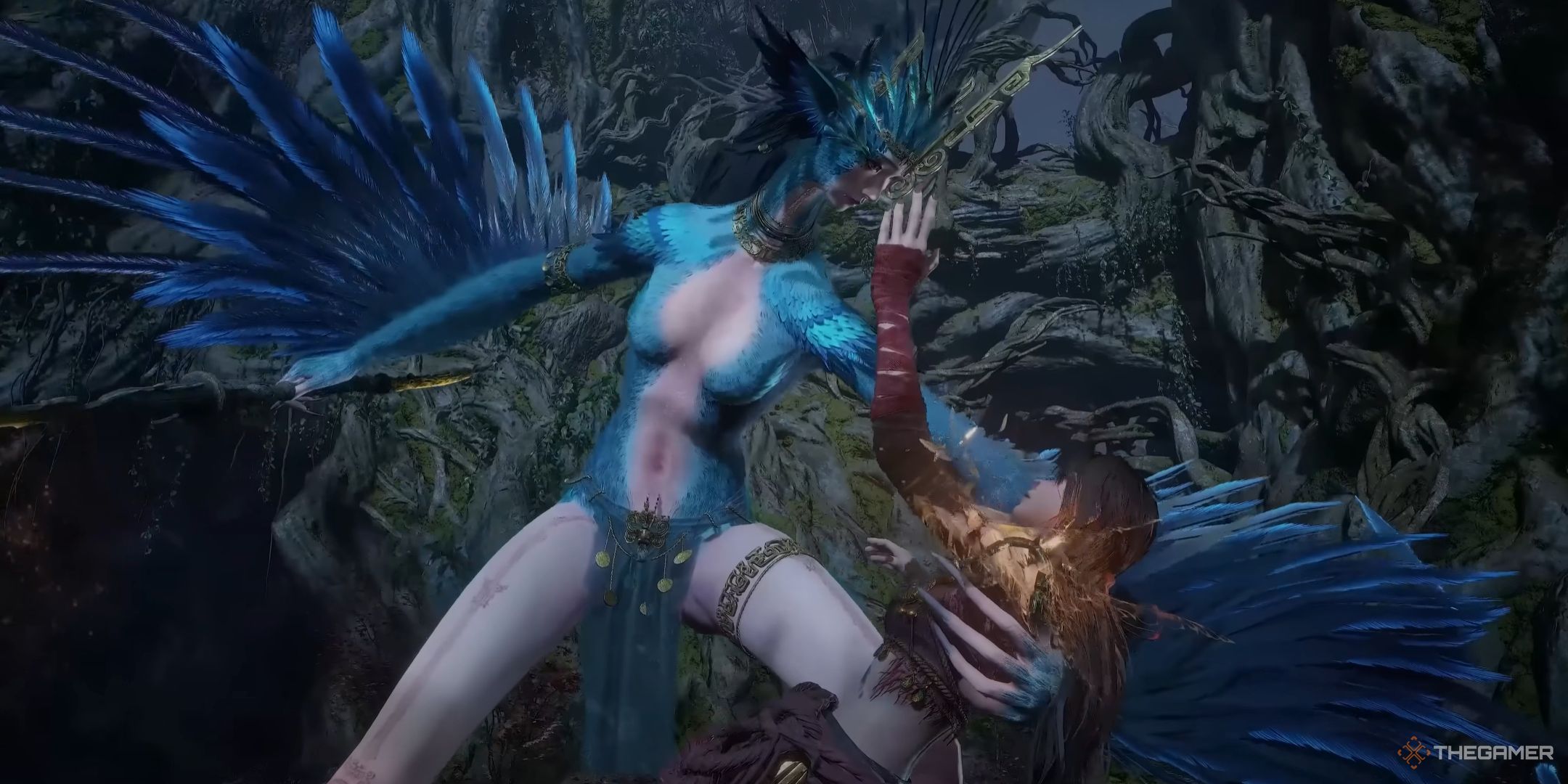 Bo Sorcerer using her grab attack in Wuchang.