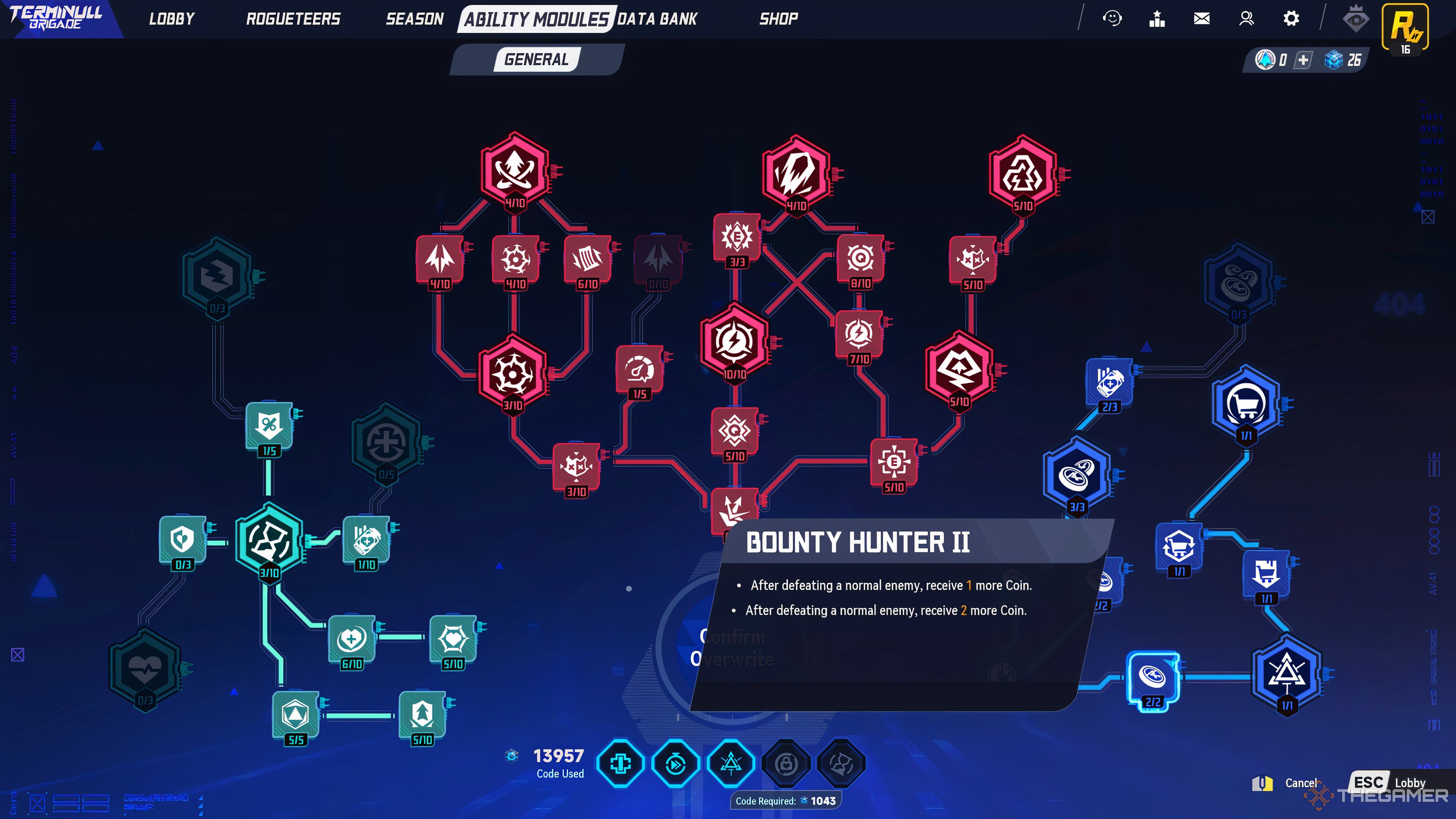 Bounty Hunter Node in the Ability Module tree.