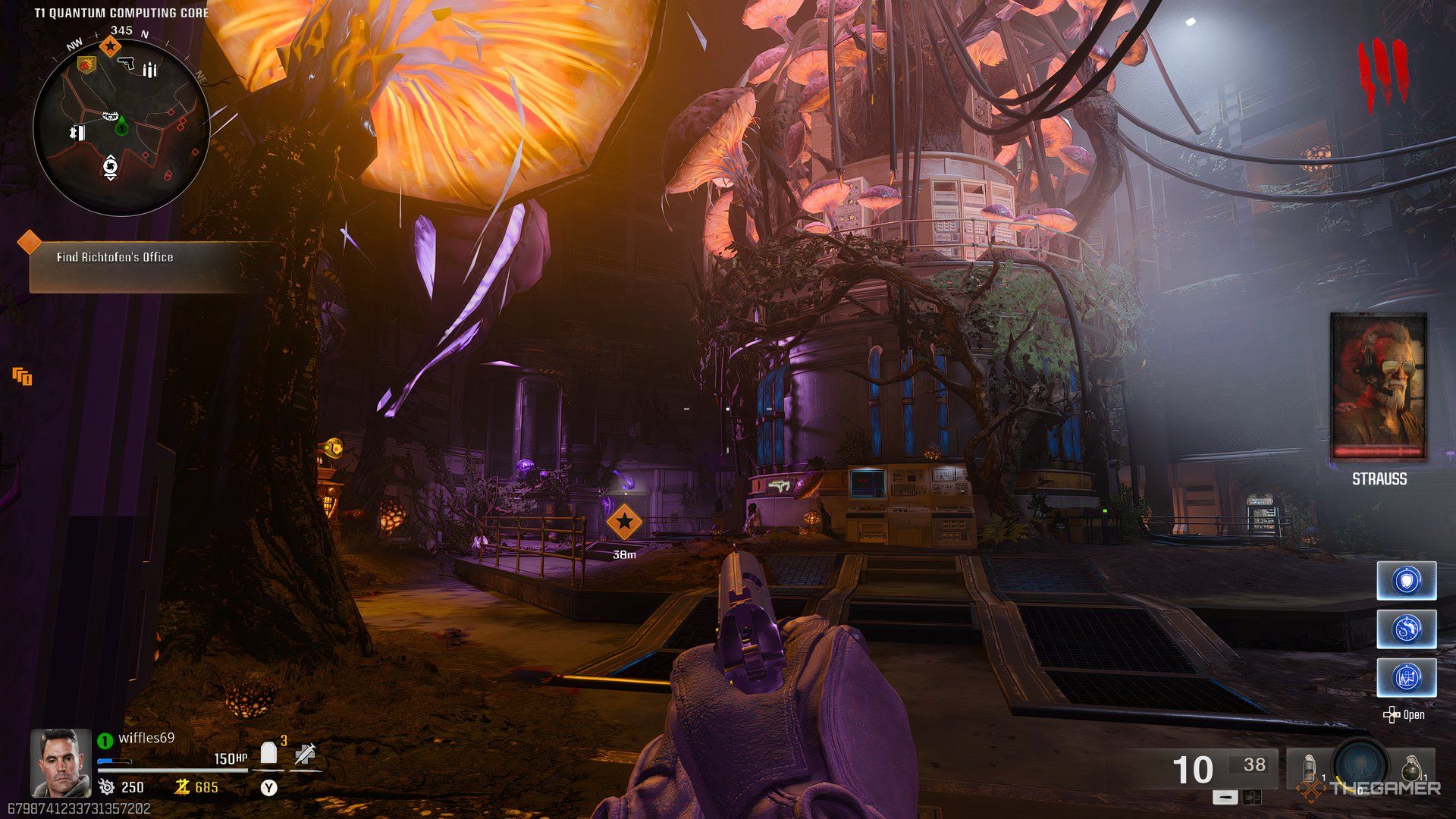 The player in the T1 Quantum Computing Core location in Call of Duty: Black Ops 6 Zombies