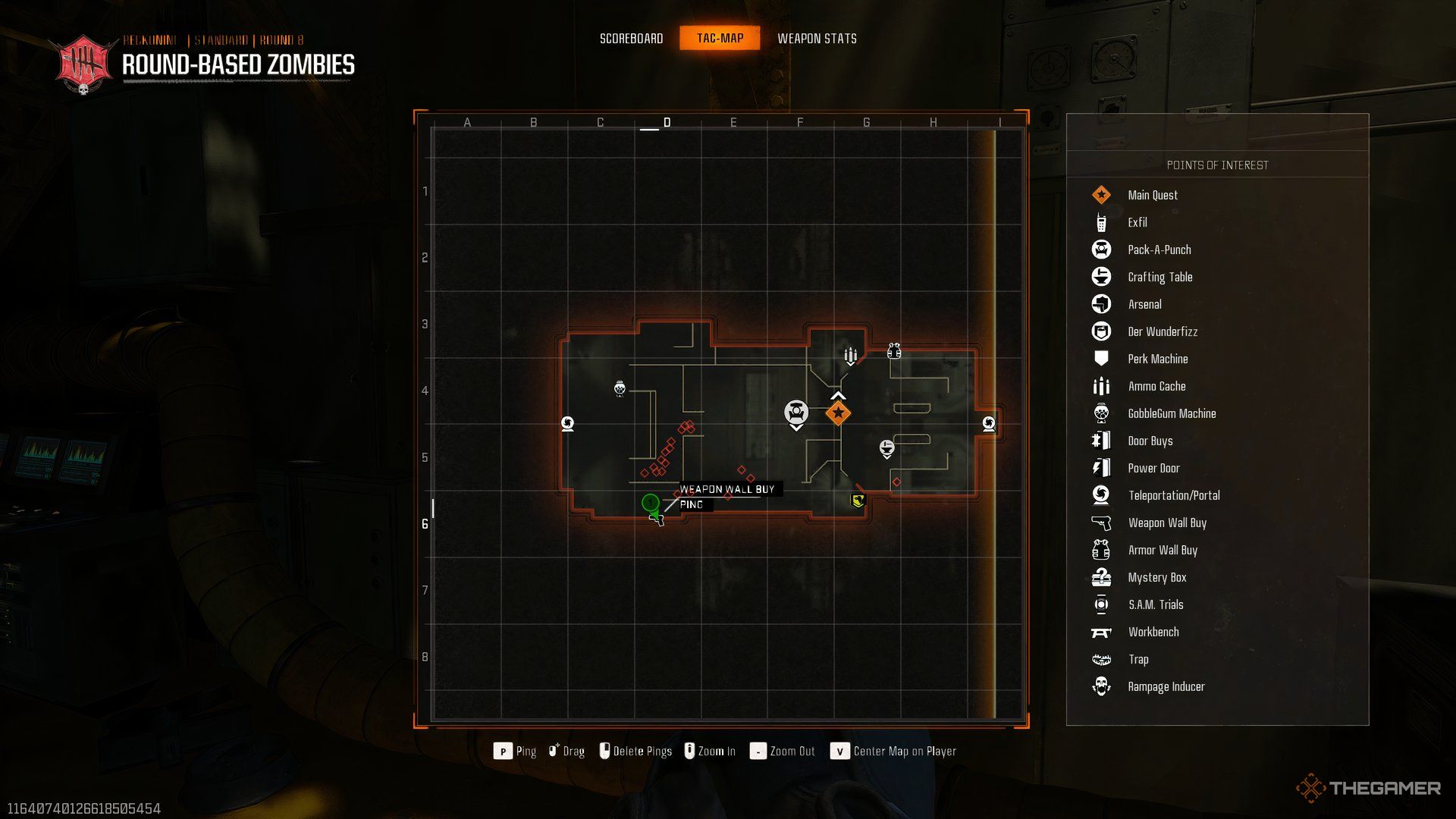 The player at the Buy Wall for the XMG which is highlighted on the map of Call of Duty: Black Ops 6 Zombies.