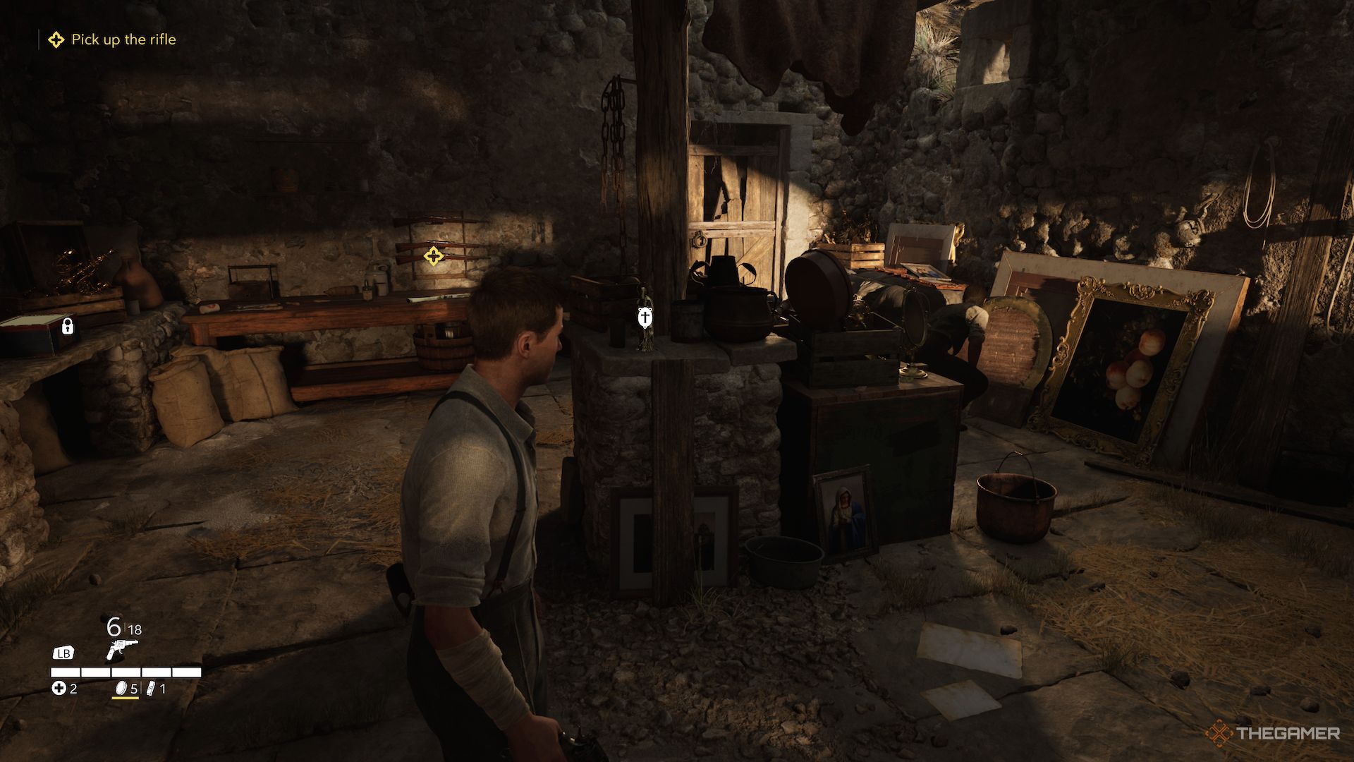 Charm next to a support beam in Mafia The Old Country.