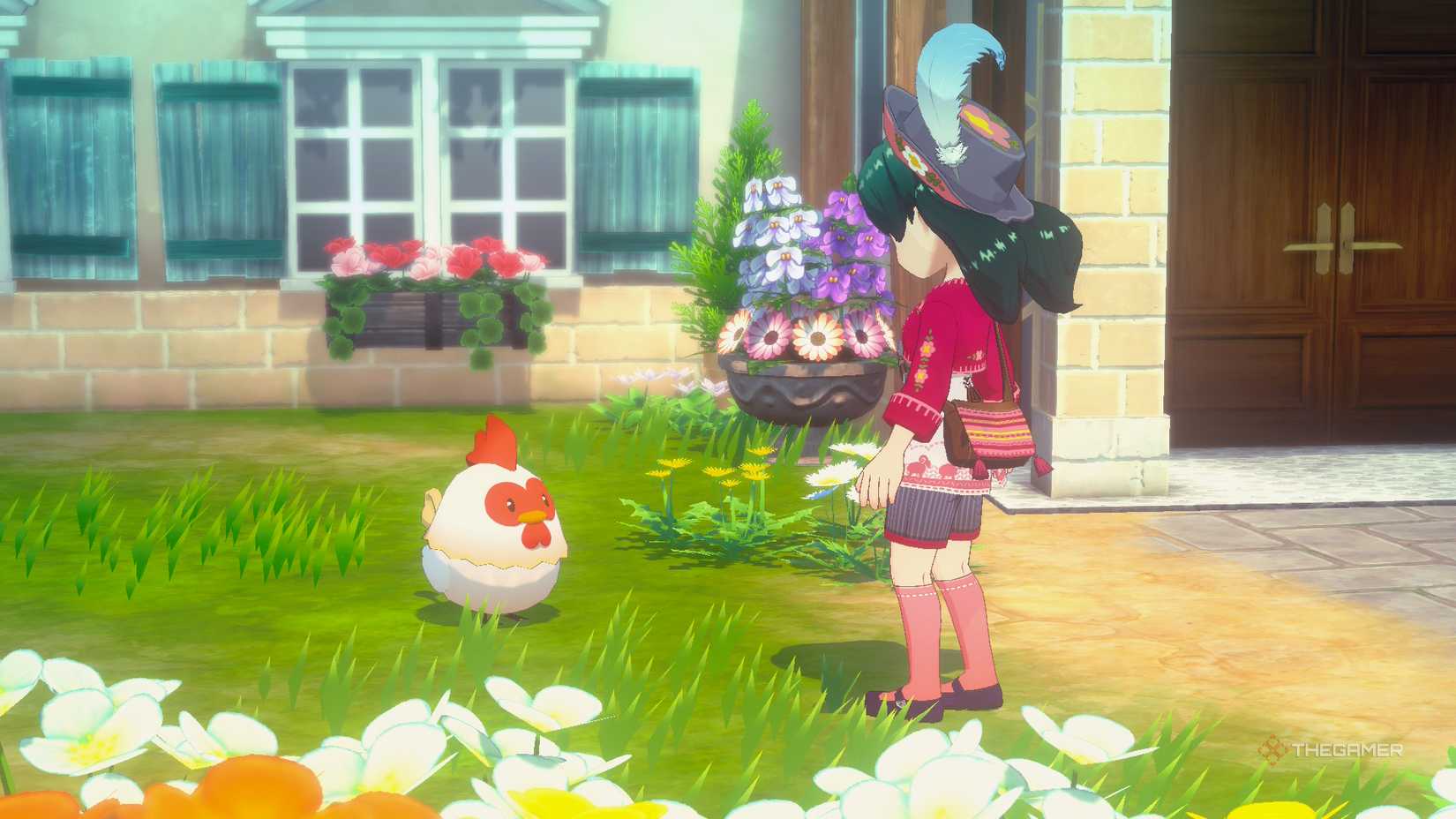 Chicken by the house in Story of Seasons Grand Bazaar.