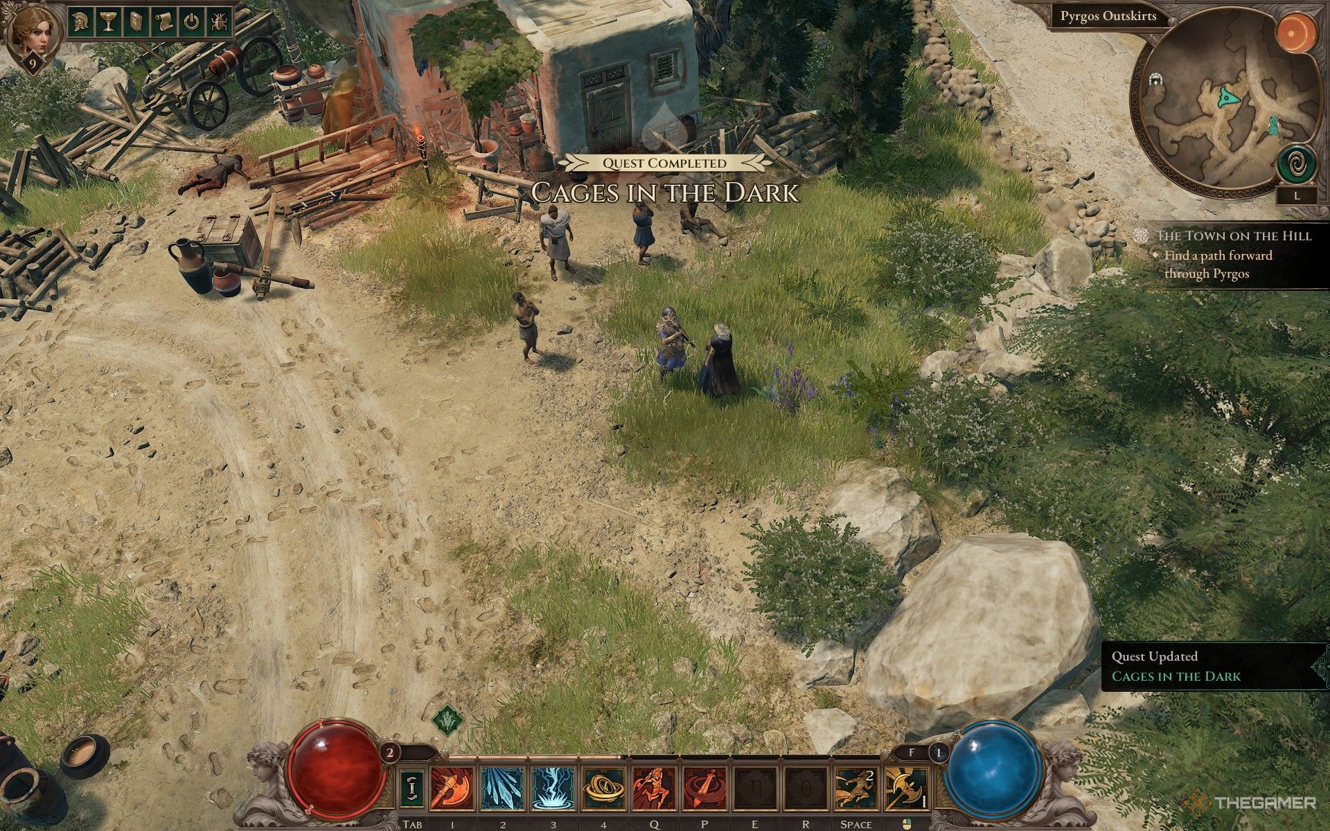 Completing the Cages in the Dark quest in Titan Quest 2.