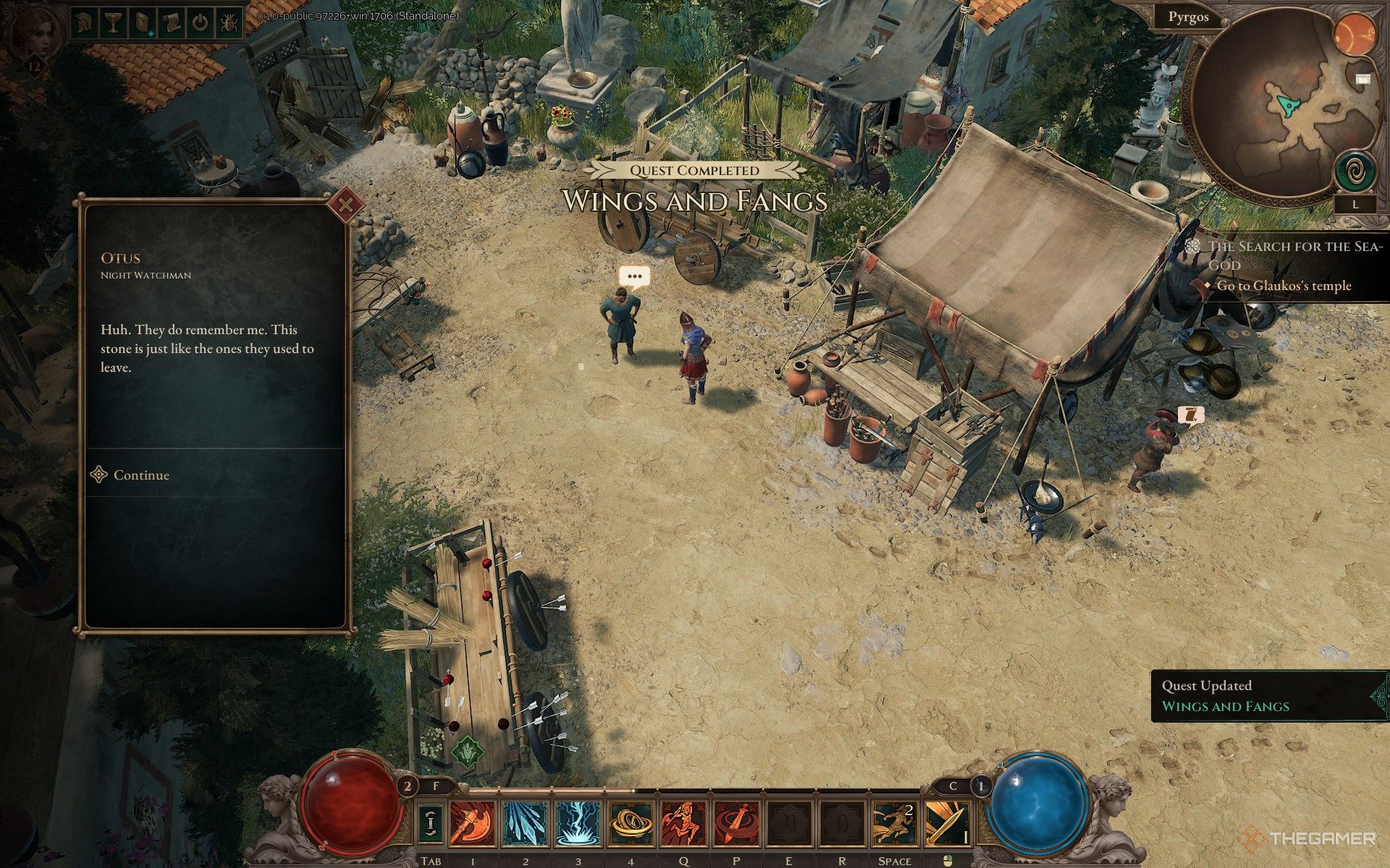 Выполнение квеста Крылья и Клыки в Titan Quest 2.