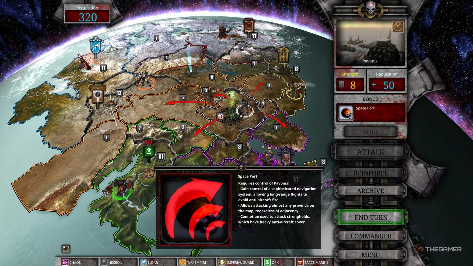 Dawn of War Dark Crusade Campaign Map