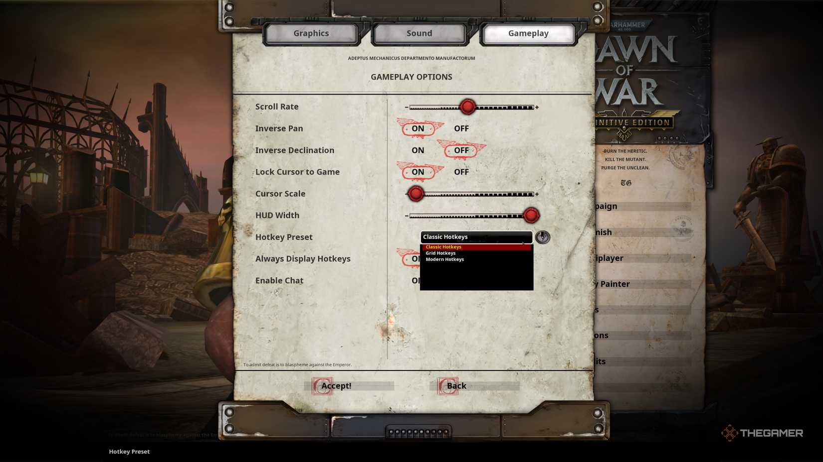 Dawn of War Hotkey Presets
