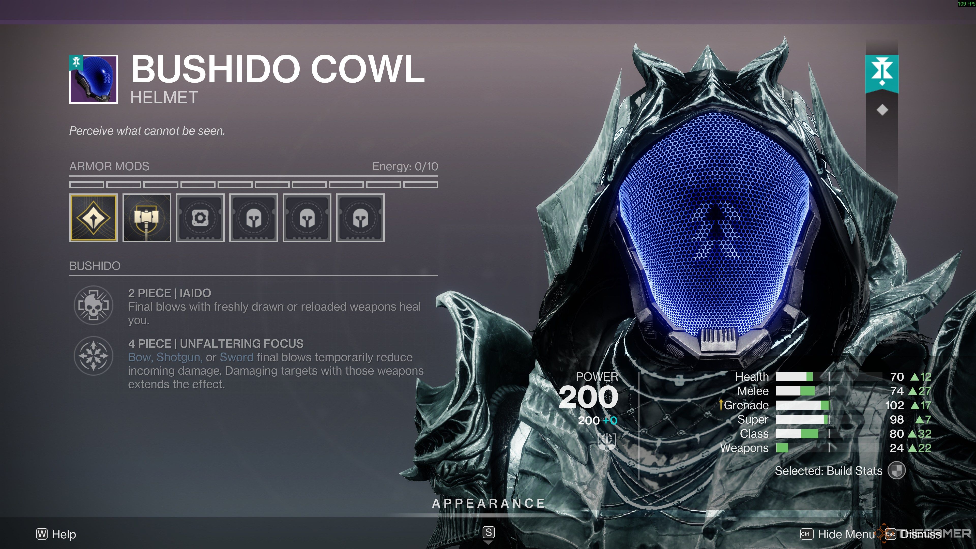Destiny 2 Bushido Armor Helm