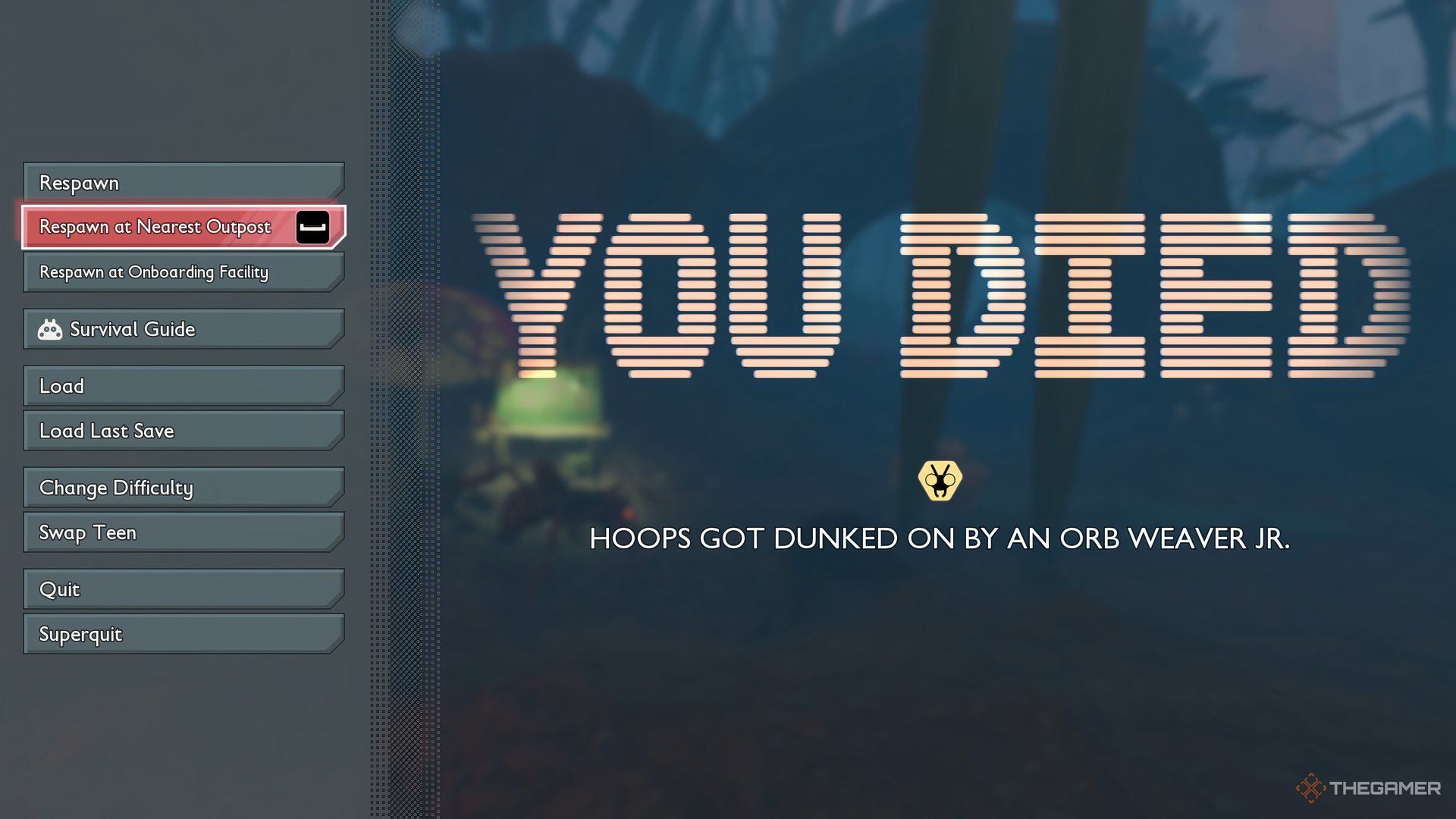 Hoops died during a Grounded 2 Strange Warning Quest.