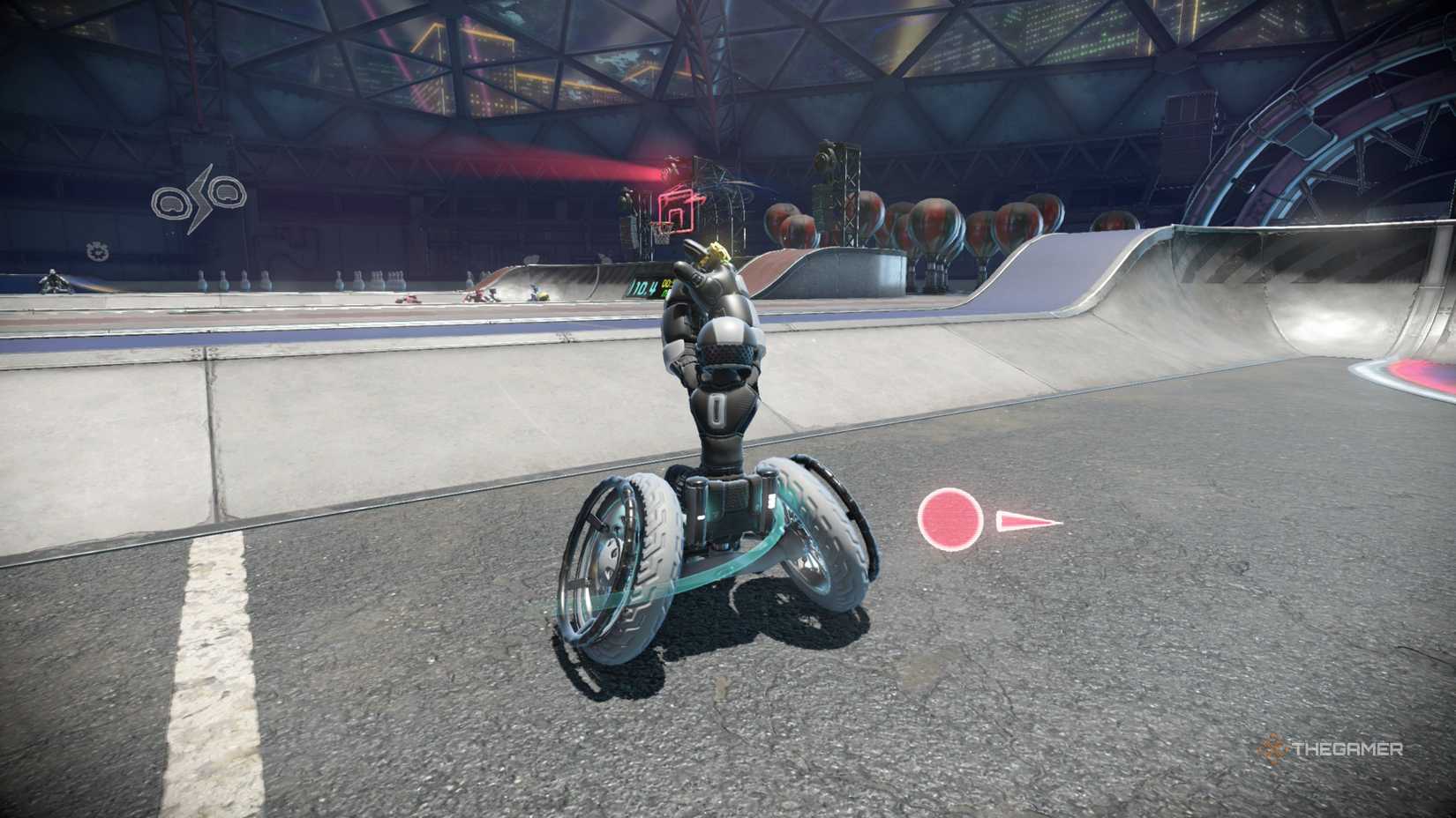 The player clapping with both hands in Drag x Drive.