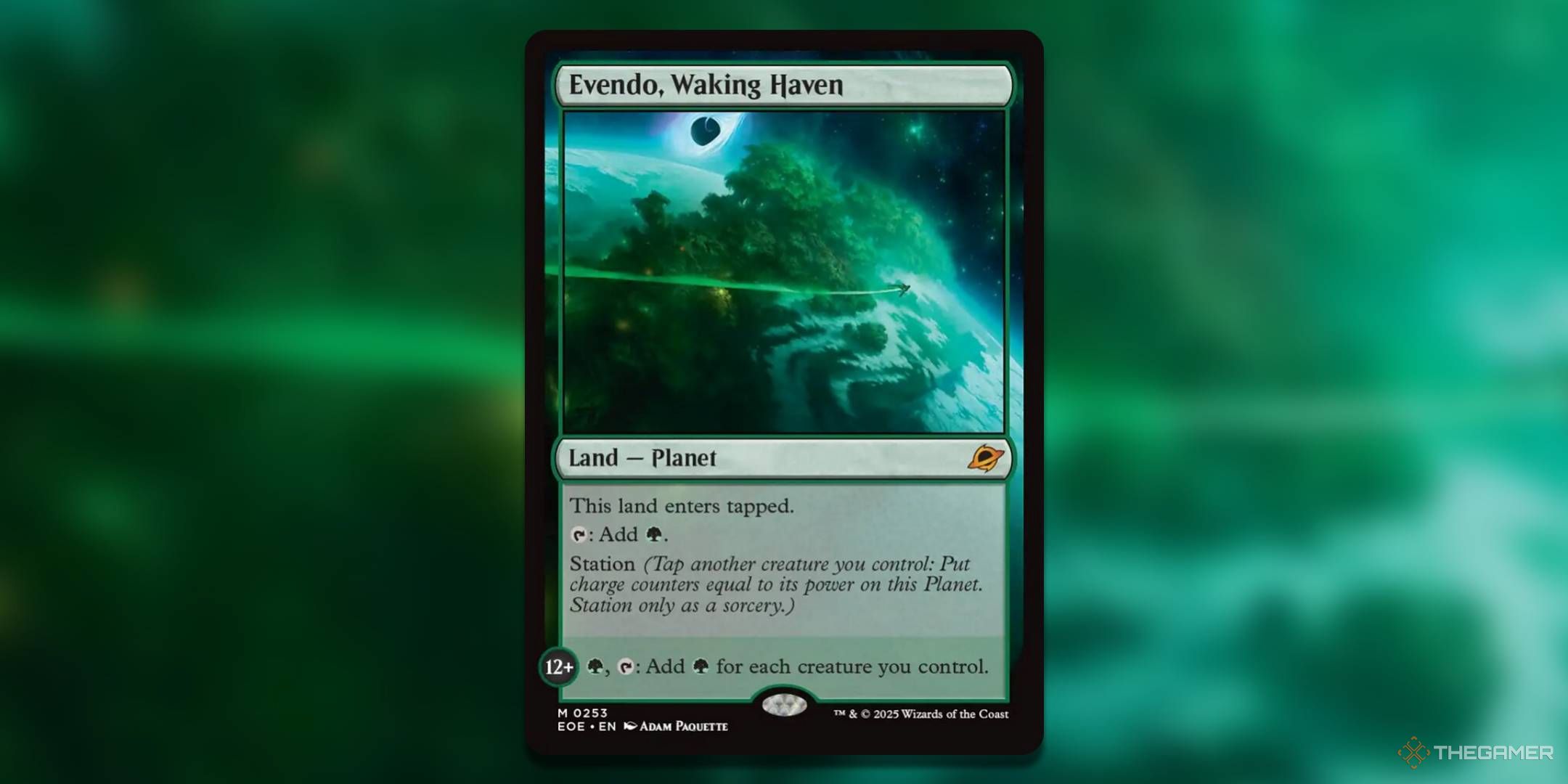 The Evendo, Waking Haven card, from Magic: The Gathering's Edge of Eternities set.