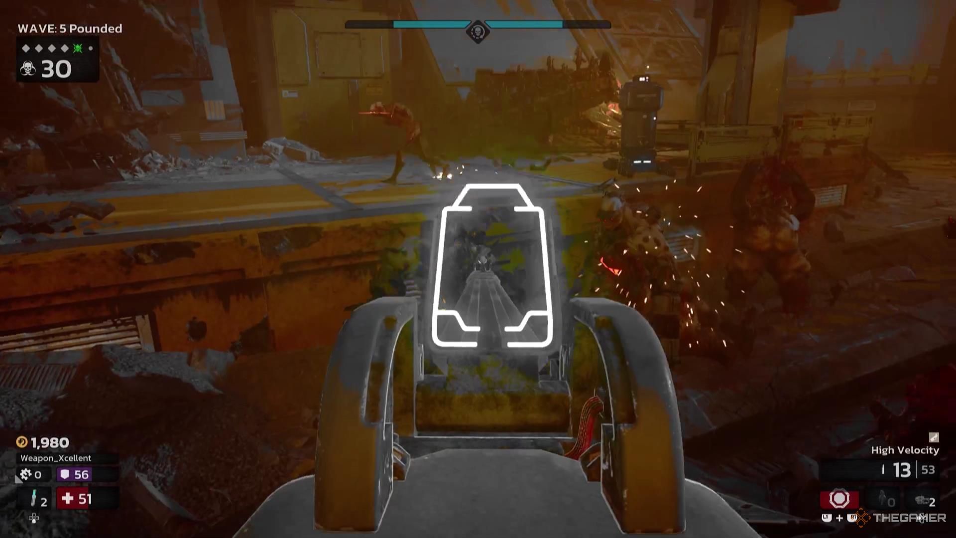 Firing a shotgun at enemies in Killing Floor 3.