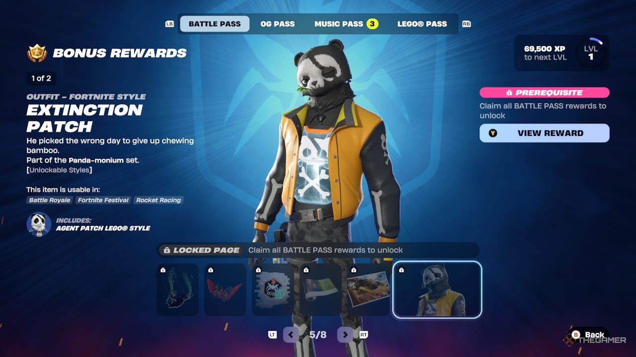 Fortnite Chapter 6 Season 4 - Battle Pass bonus rewards page five.