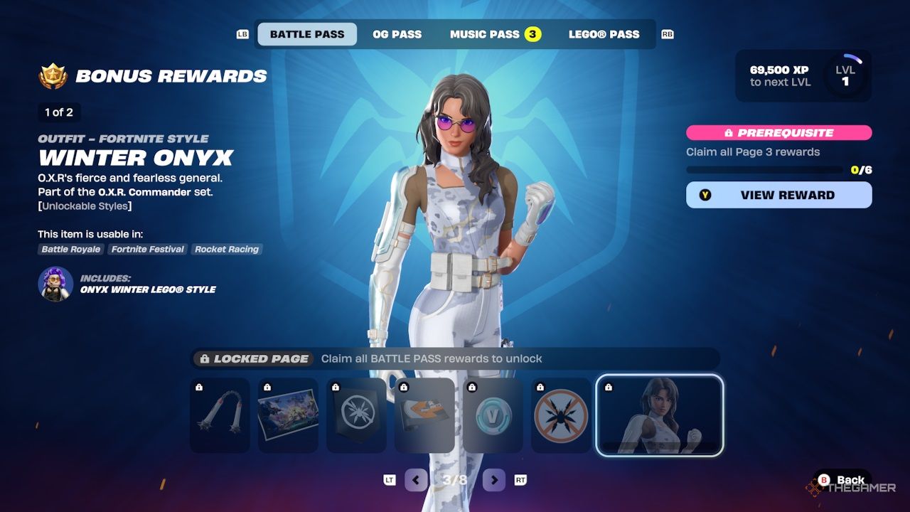 Fortnite Chapter 6 Season 4 - Battle Pass bonus rewards page three.