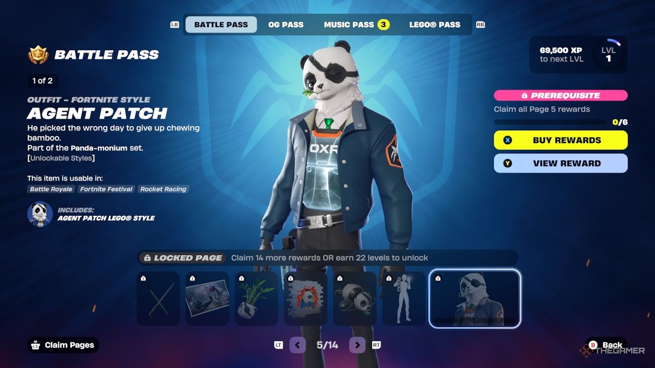 Fortnite Chapter 6 Season 4 - Battle Pass page five.