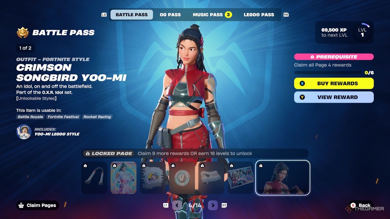 Fortnite Chapter 6 Season 4 - Battle Pass page four.