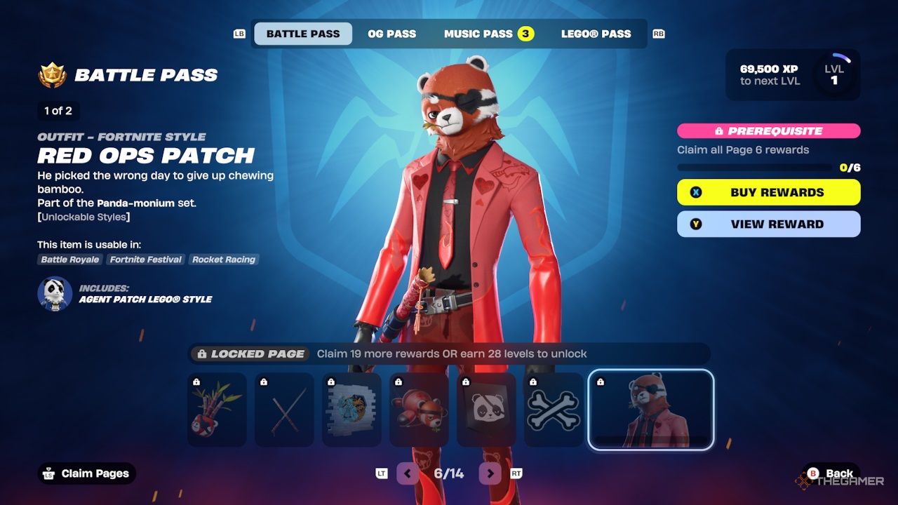 Fortnite Chapter 6 Season 4 - Battle Pass page six.