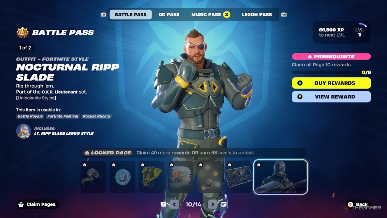 Fortnite Chapter 6 Season 4 - Battle Pass page ten.