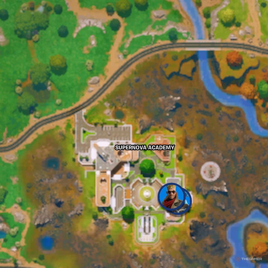 Map showing the location of Vengeance Jones and Shadow Blade Hope in Fortnite: Chapter 6, Season 4,