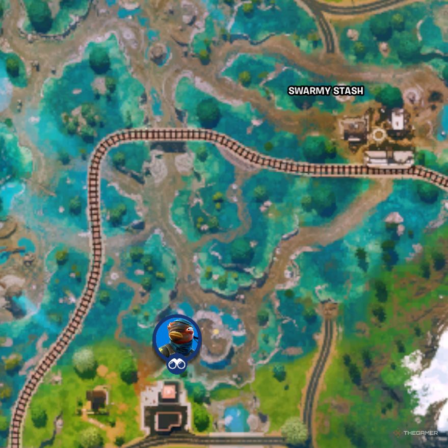 Map showing the location of Triggerfish in Fortnite: Chapter 6, Season 4.