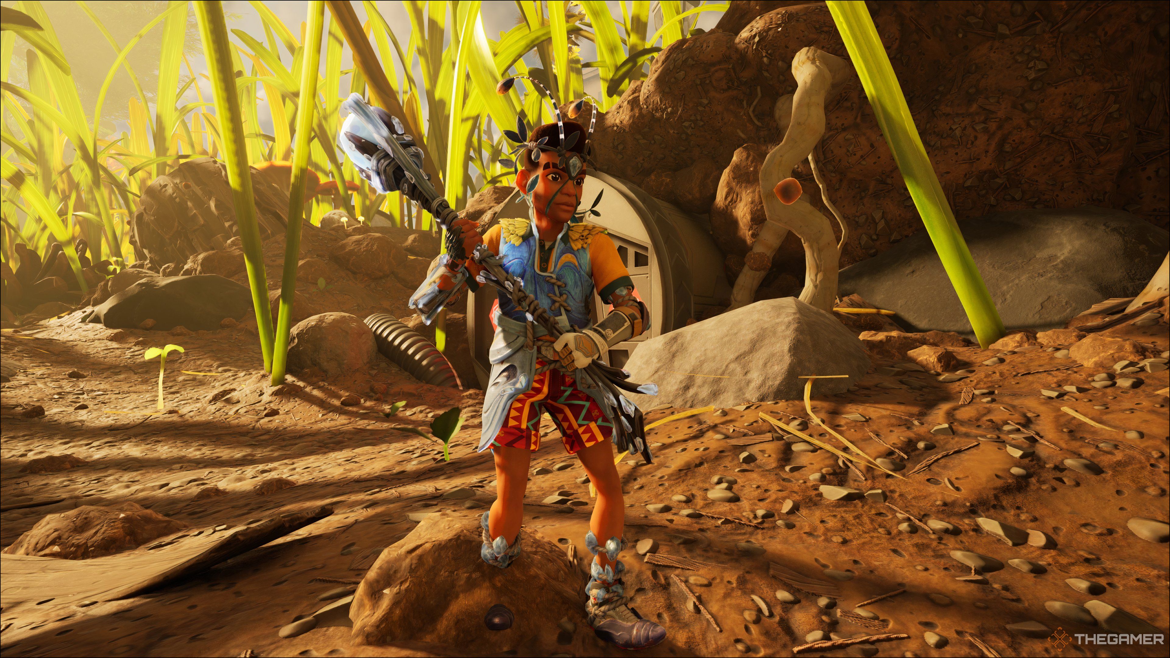 Max dressed as a Mage in Grounded 2.