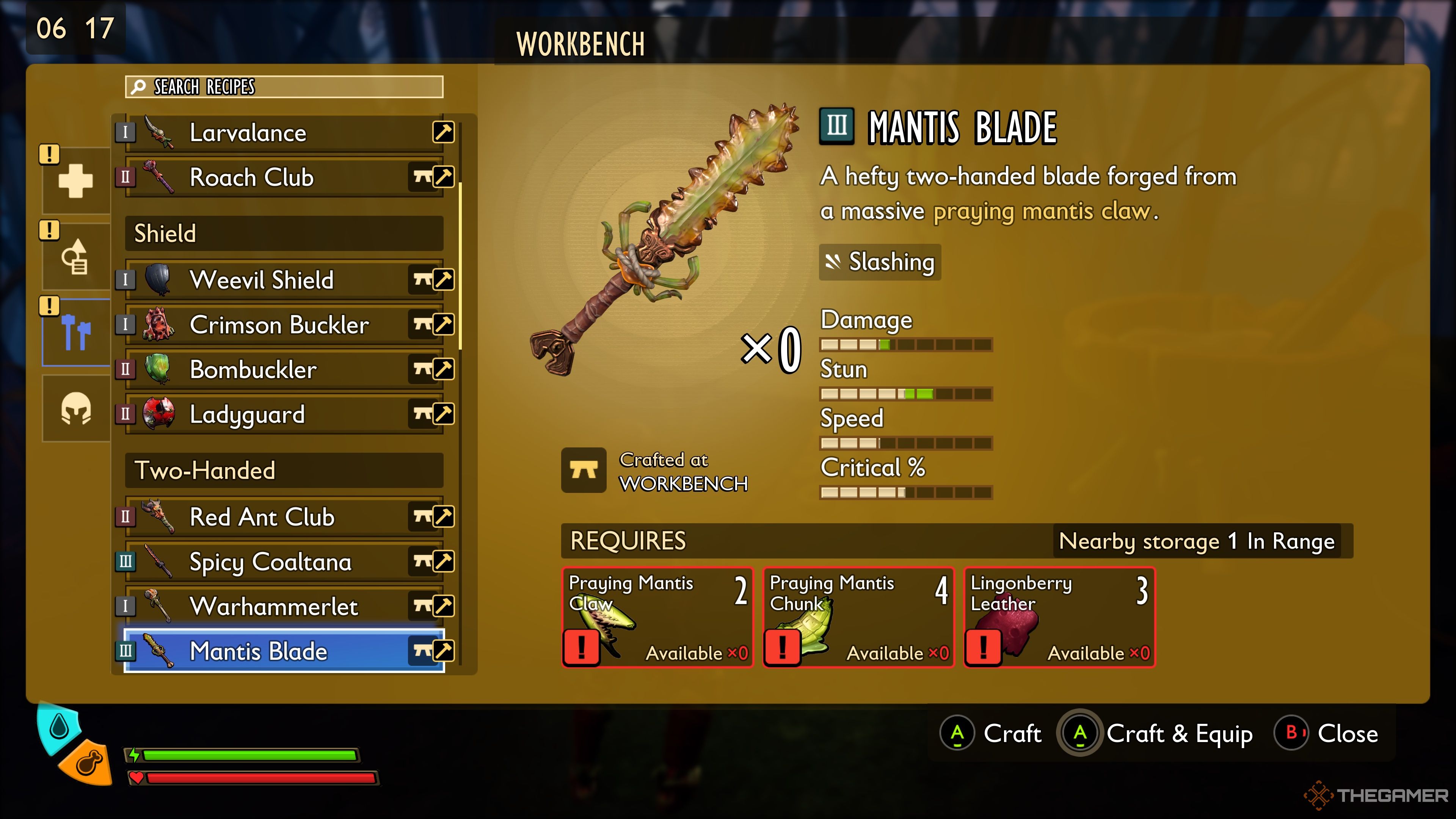 Grounded 2 Best Gear For Every Class Mantis Blade Fighter Weapon 18-1