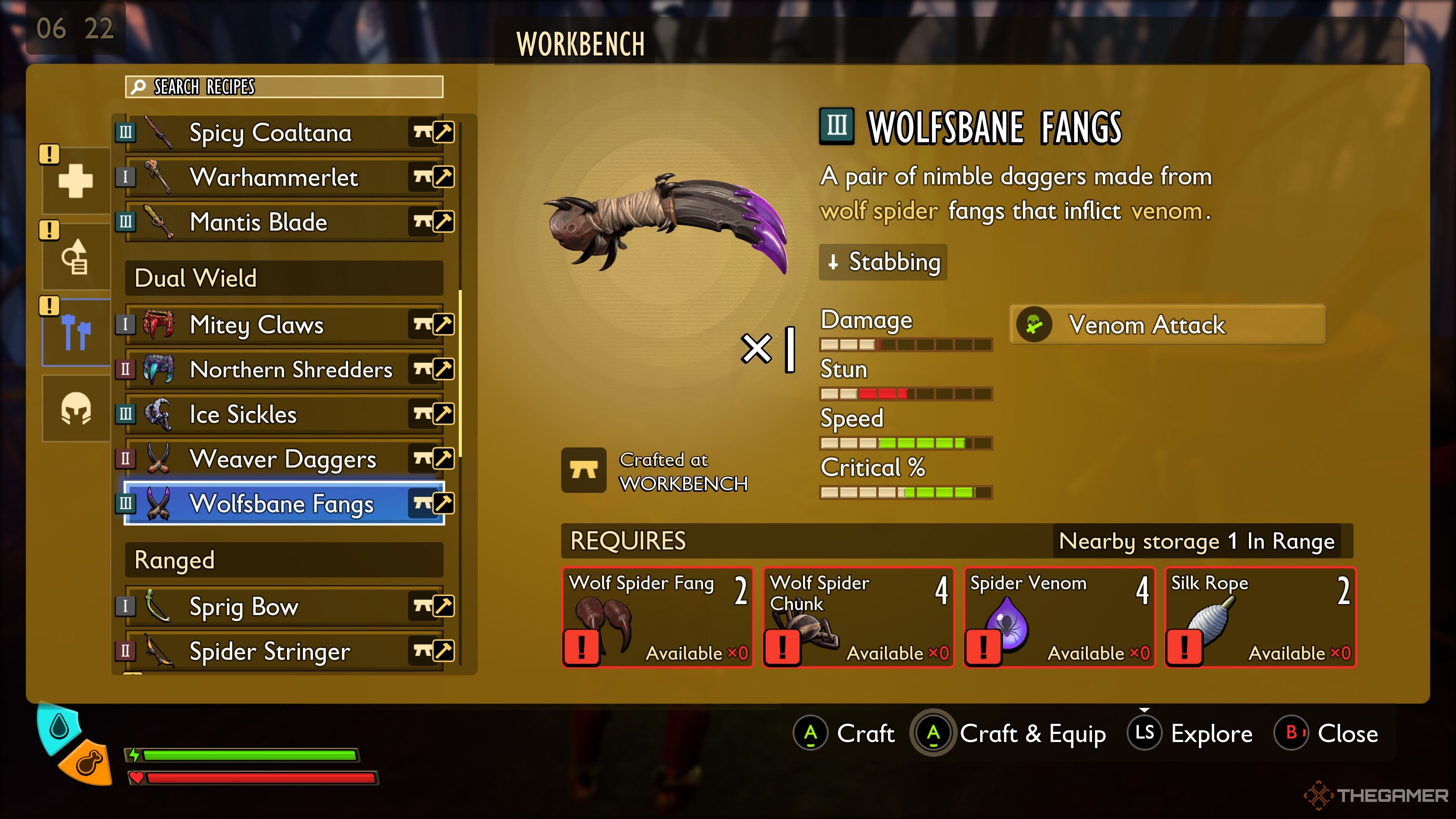 Grounded 2 Best Gear For Every Class Wonfsbane Fangs Rogue Weapon 19-1