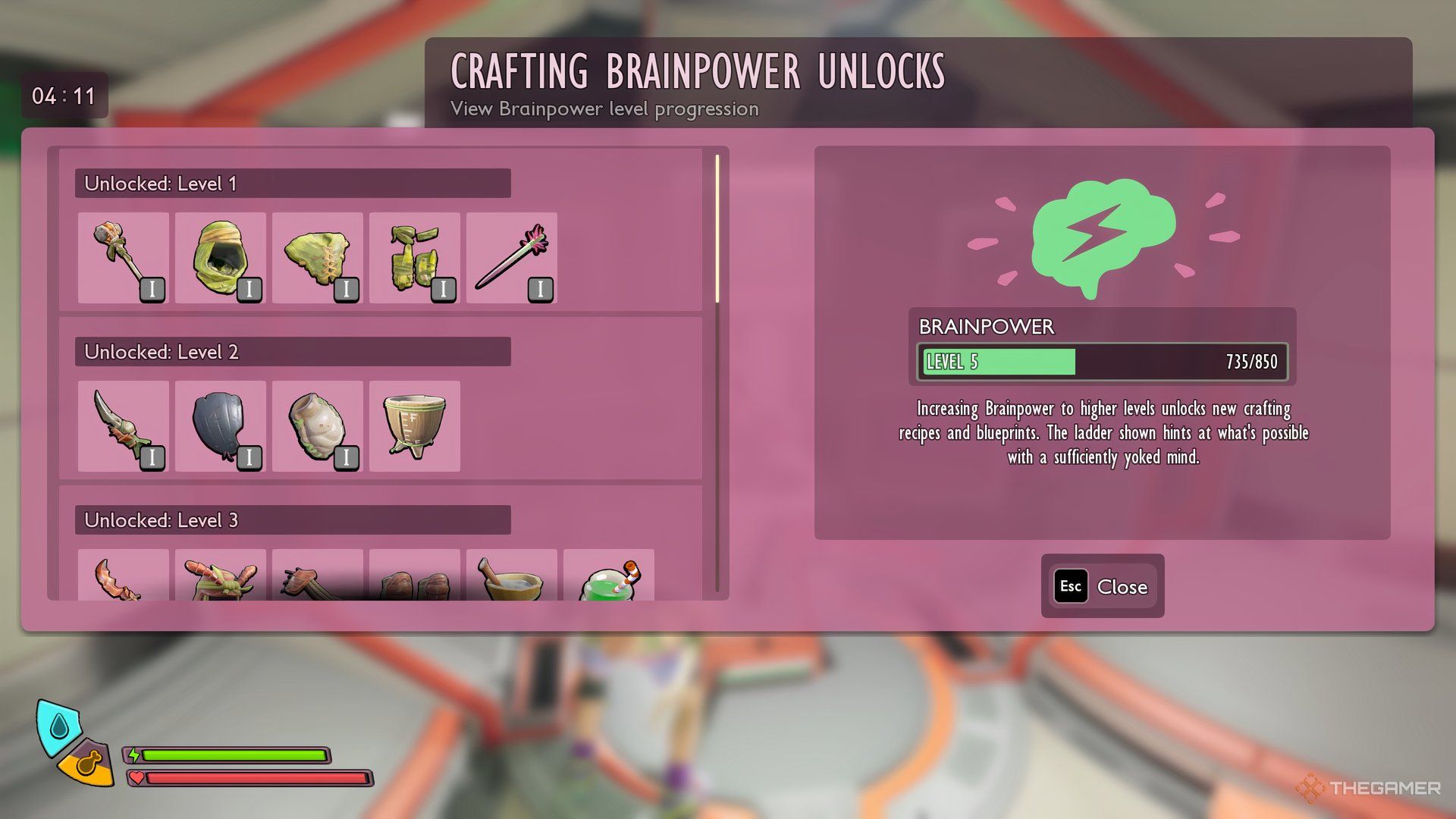 The Grounded 2 Brainpower Unlocks screen.