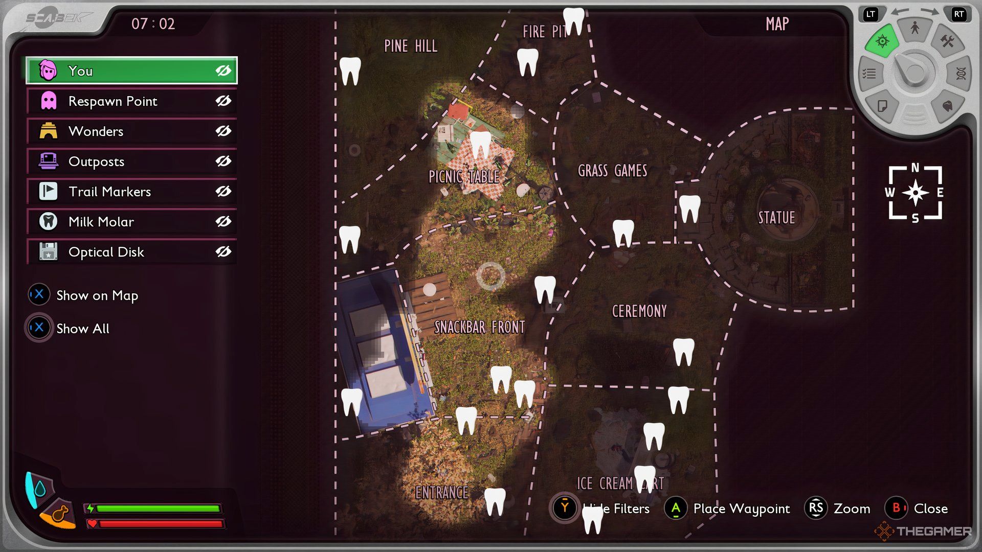 Grounded 2 Mega Milk Molar Locations.