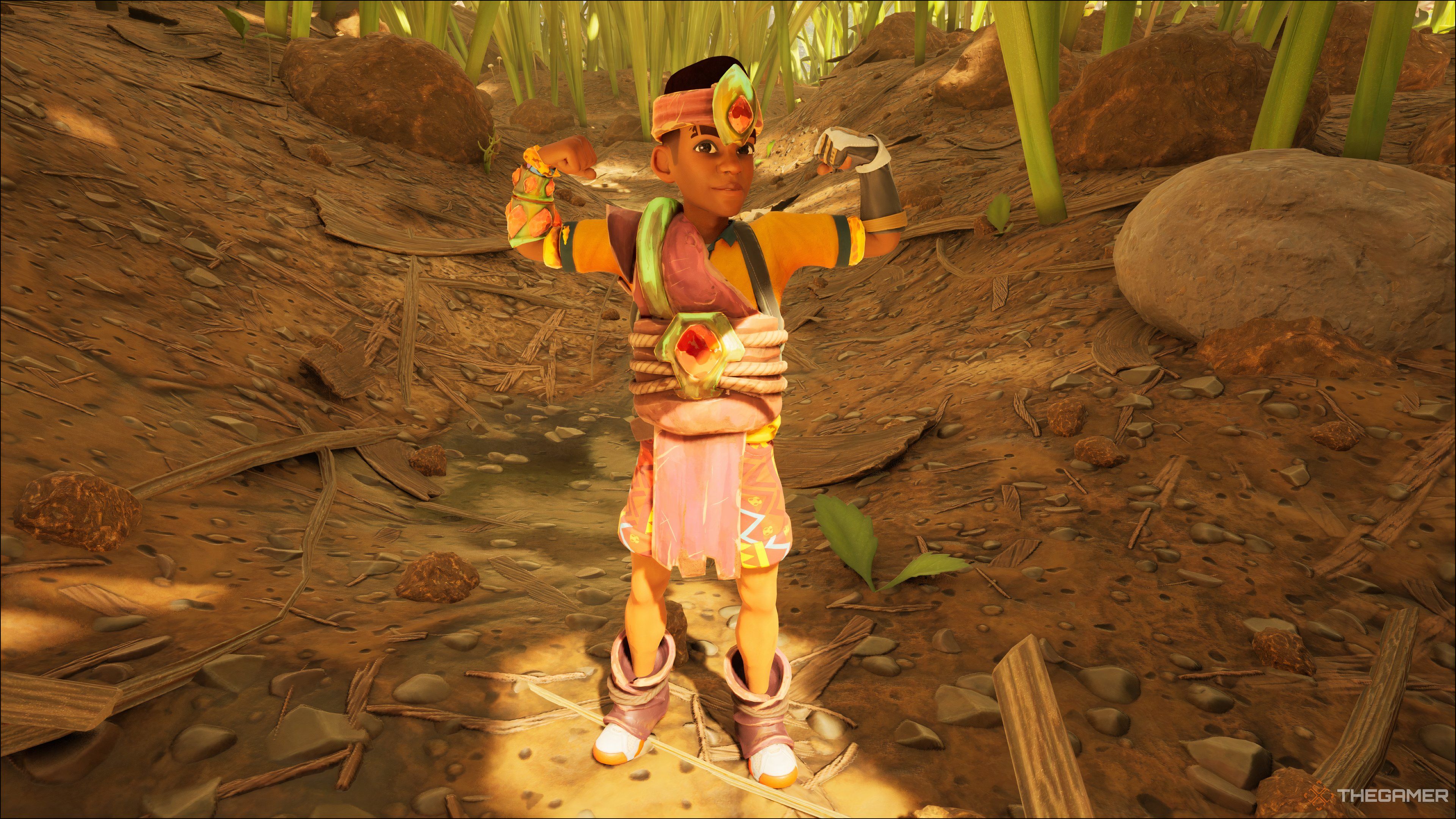 Max flexing his Whittle Wizard mutation in Grounded 2.