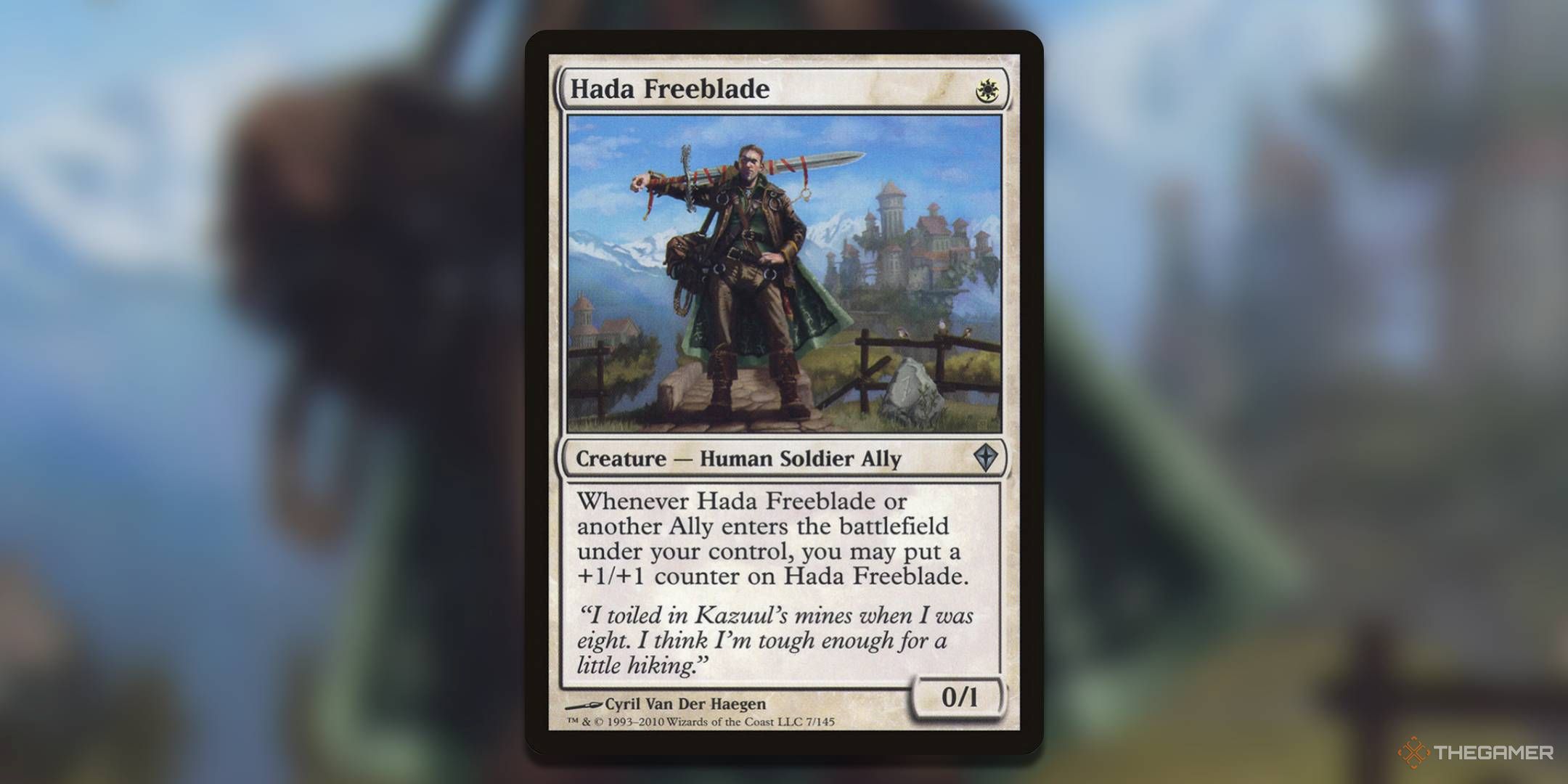 The Hada Freeblade card, from Magic: The Gathering's Worldwake set.