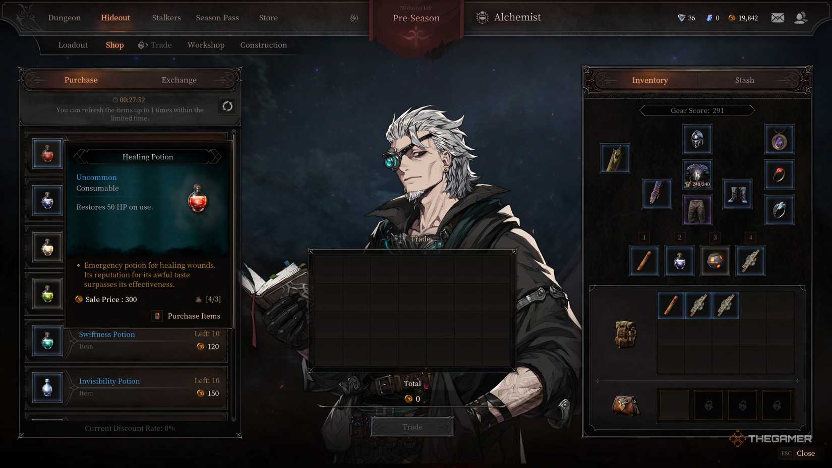 Healing Potion from the Alchemist Shop.