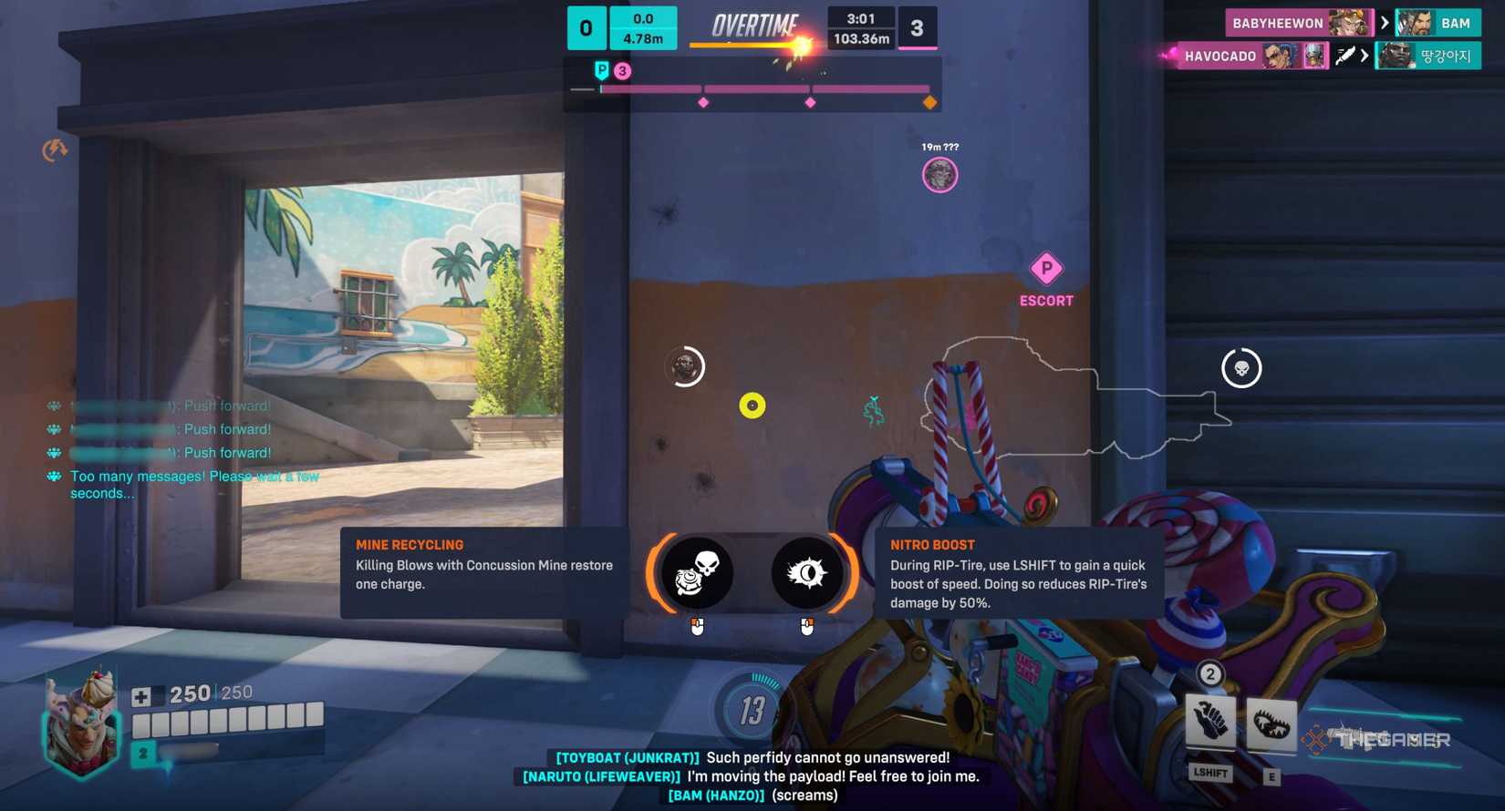 Junkrat choosing a Perk in Overwatch 2.
