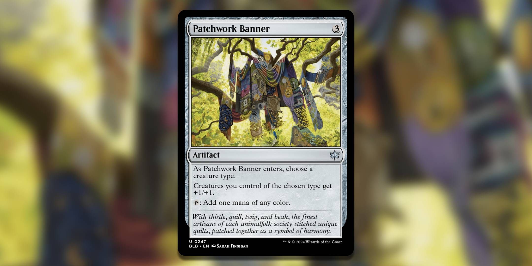 Image of the Magic The Gathering card Patchwork Banner by Sarah Finnigan.