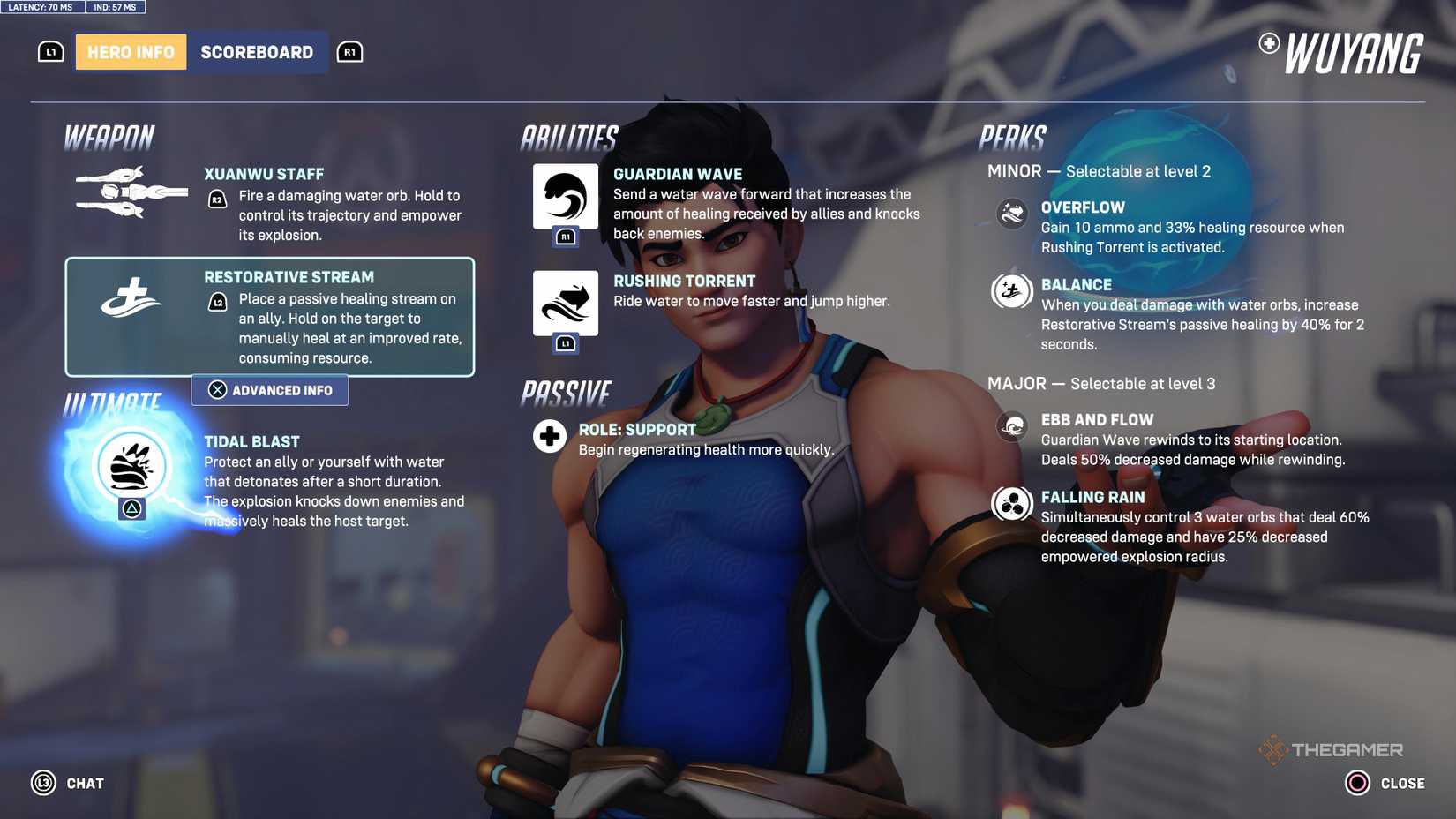The ability screen showcasing all of Wuyang's abilities in Overwatch 2.