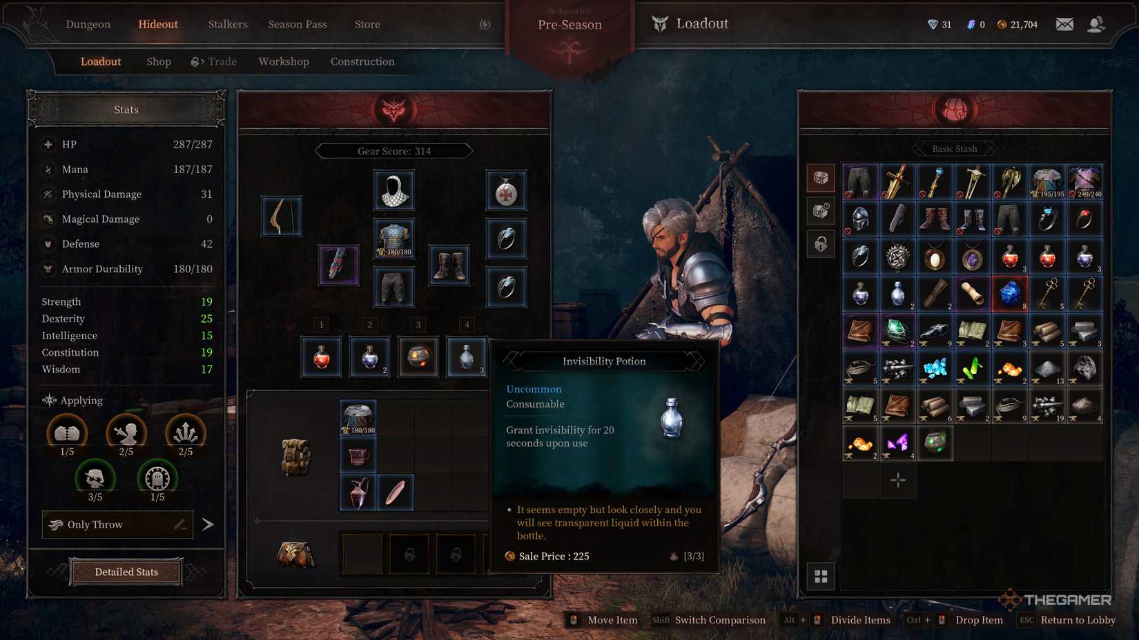 Inivisbility potion in Urud's hot bar.