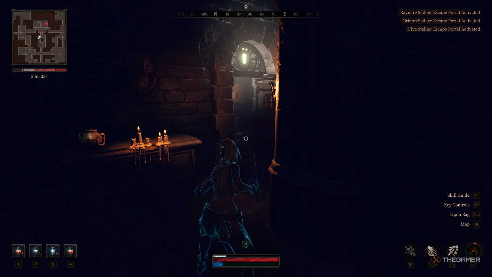 Invisibility potion active while stalking through the dungeon.
